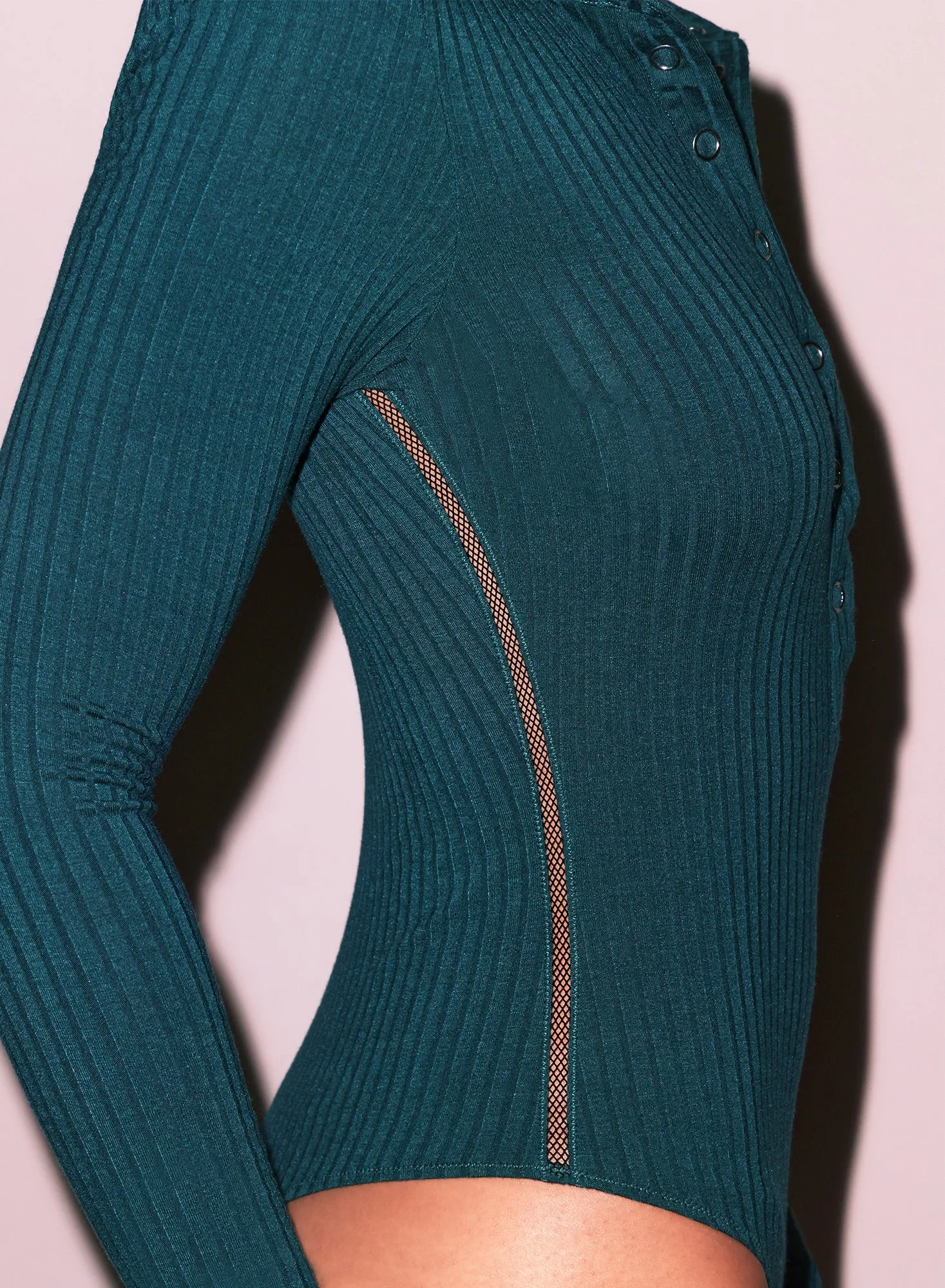 Rib Collared Bodysuit sold by Fleur du Mal product image thumbnail 5