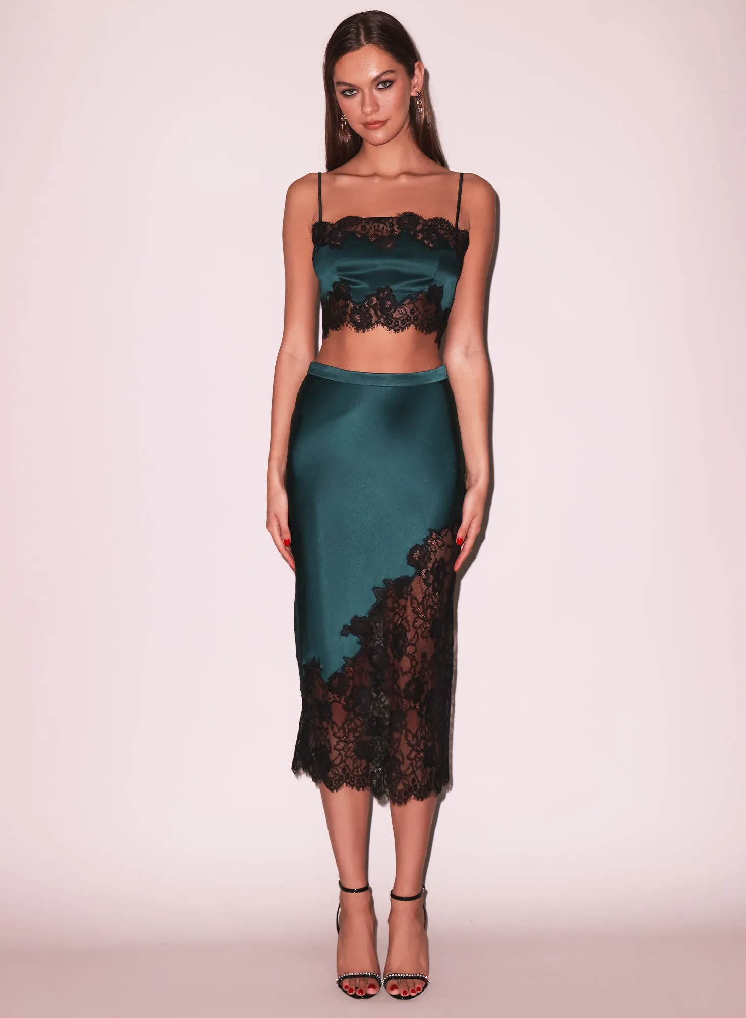 Silk & Lace Bandeau Top sold by Fleur du Mal product image thumbnail 2