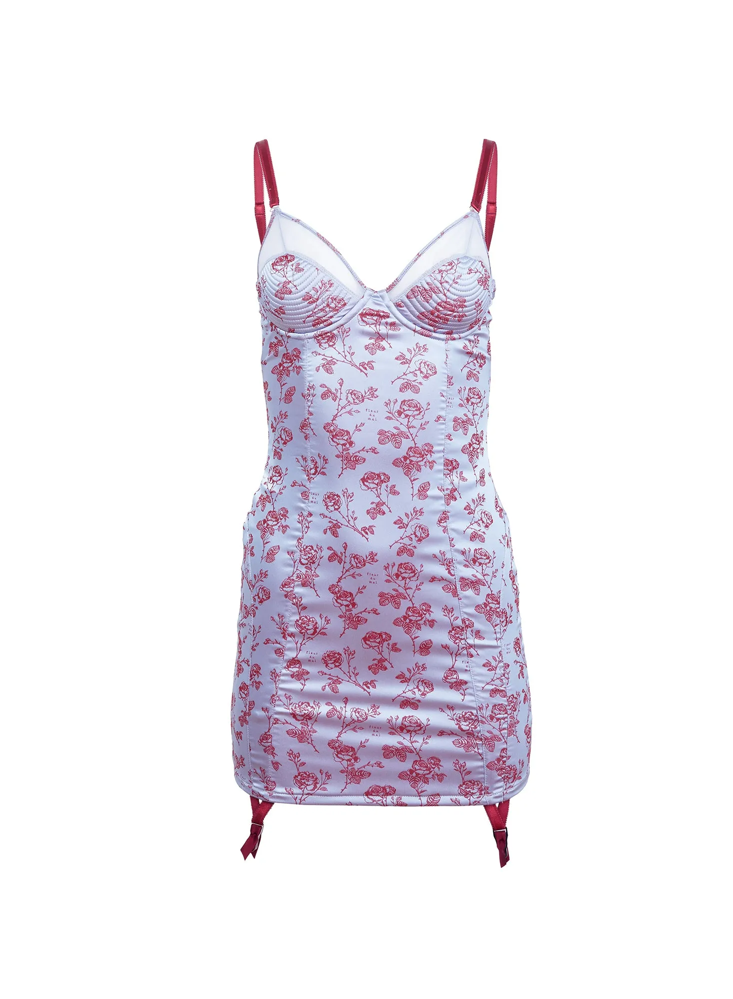 Rose Jacquard Bebe Slip Dress sold by Fleur du Mal product image thumbnail 3
