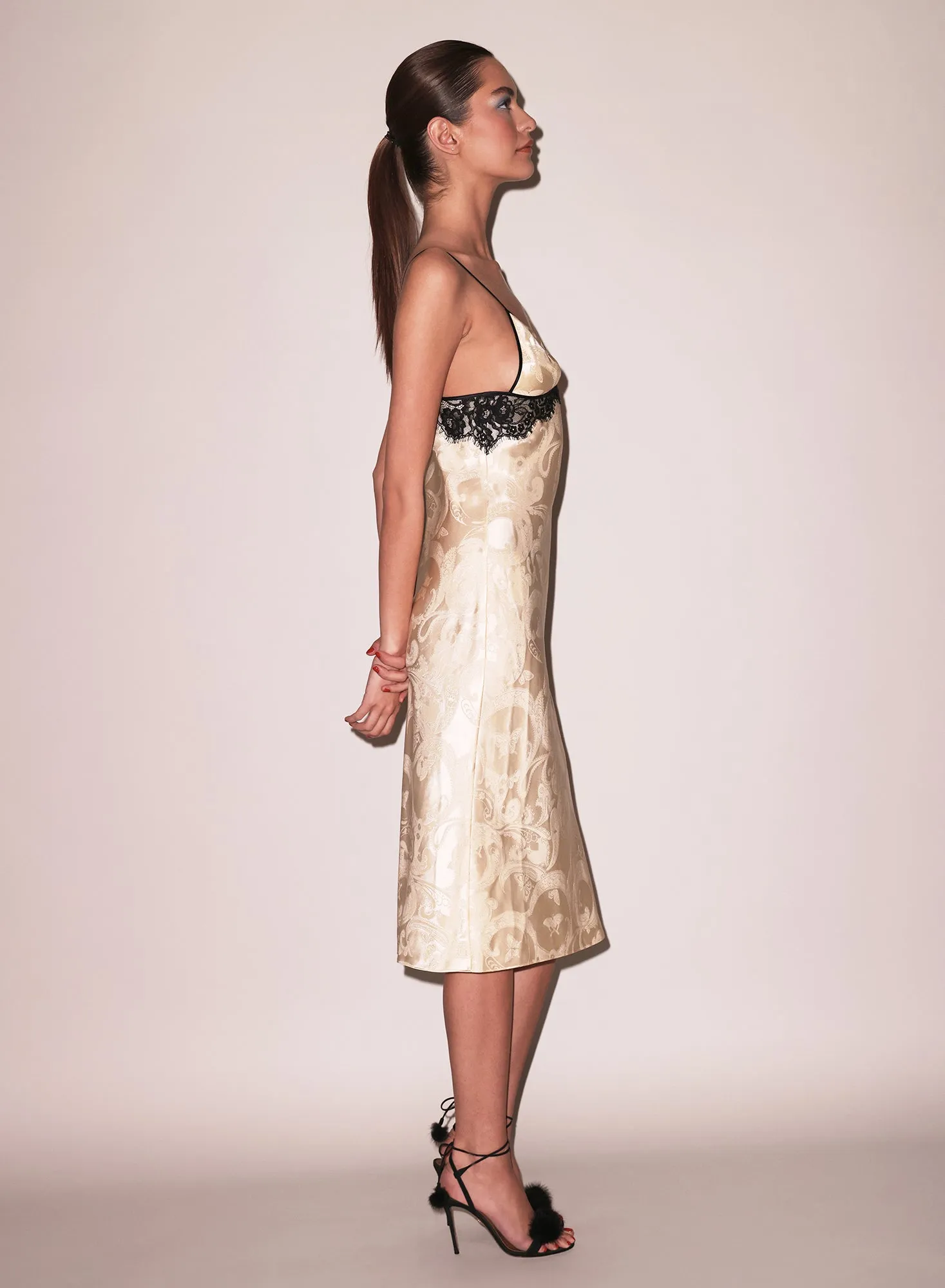Butterfly Jacquard Slip Dress sold by Fleur du Mal product image thumbnail 4