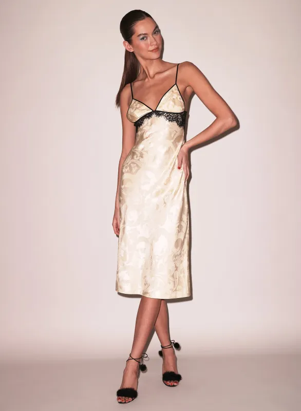 Butterfly Jacquard Slip Dress sold by Fleur du Mal