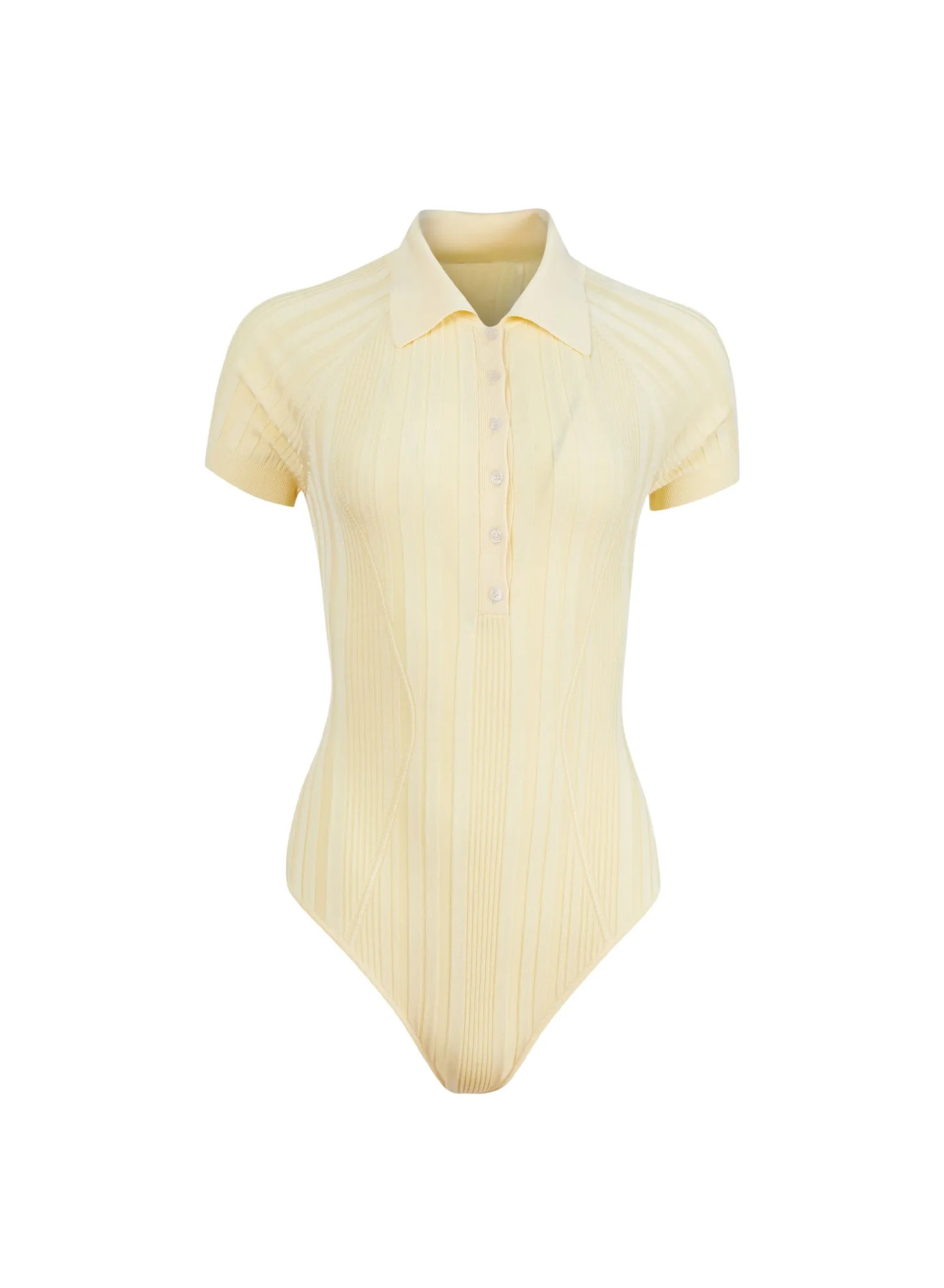 Rib Polo Bodysuit sold by Fleur du Mal product image thumbnail 4