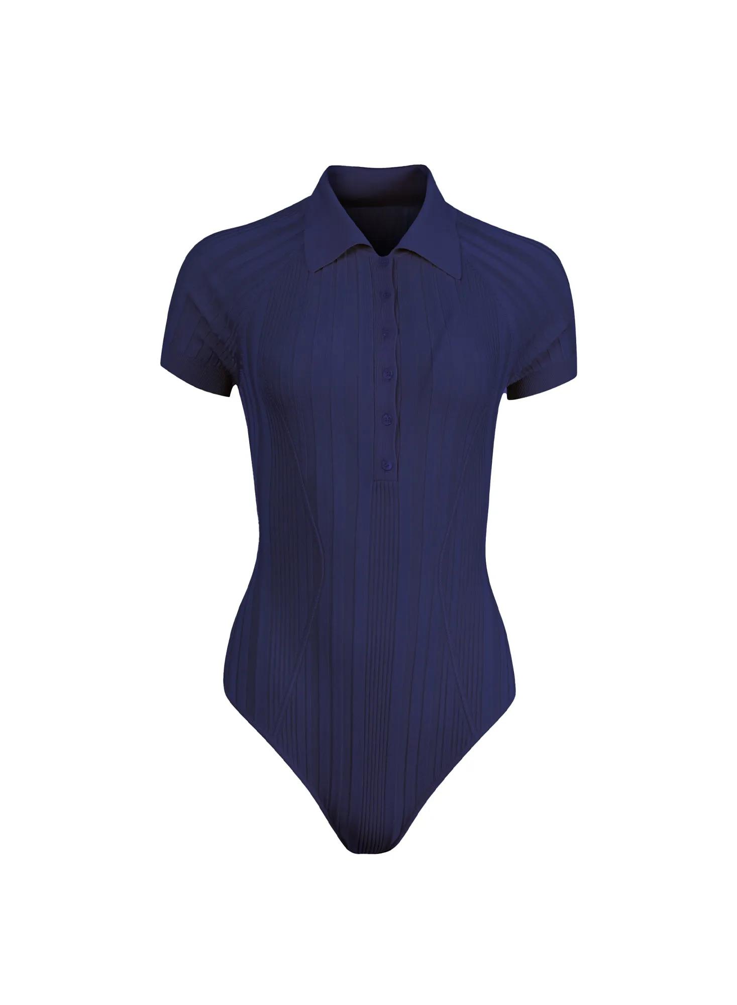 Rib Polo Bodysuit sold by Fleur du Mal product image thumbnail 4