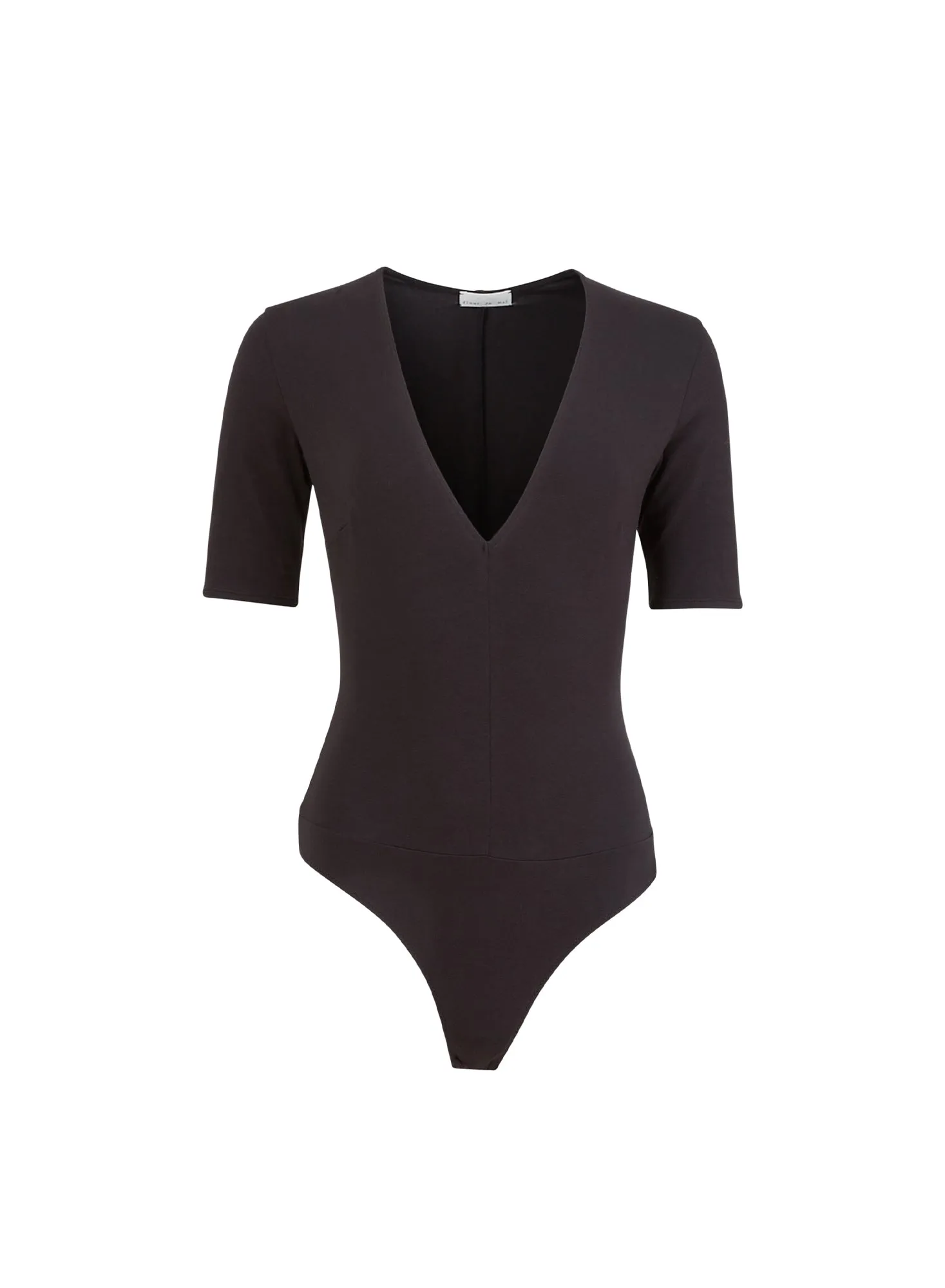 Organic Cotton Deep Plunge Bodysuit sold by Fleur du Mal product image thumbnail 3