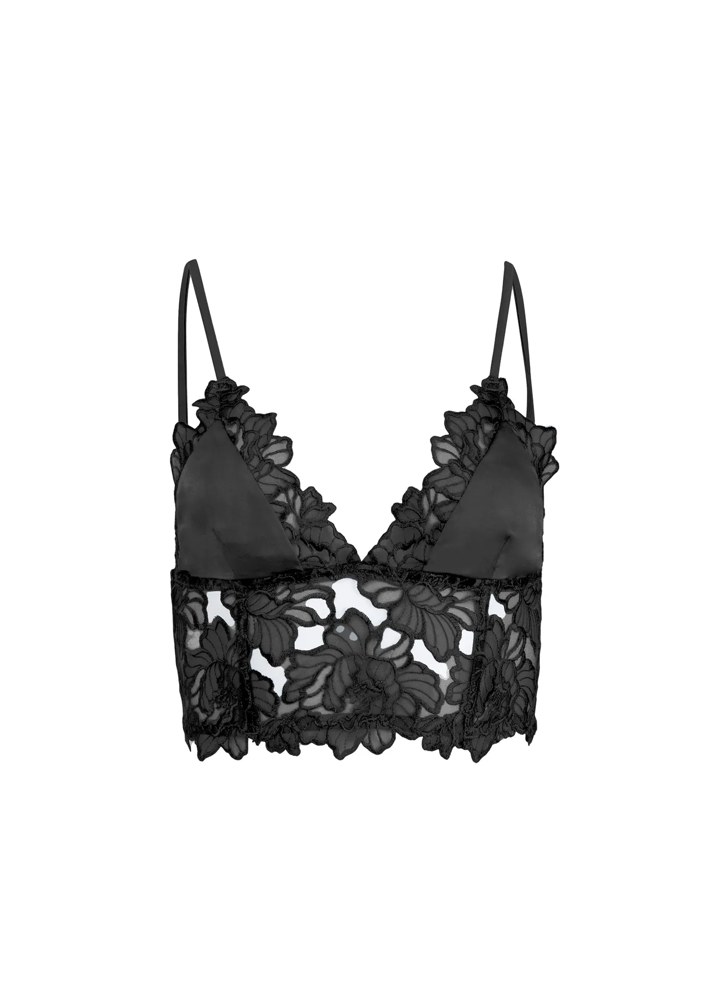Whitney Embroidery Longline Triangle Bra sold by Fleur du Mal product image thumbnail 4