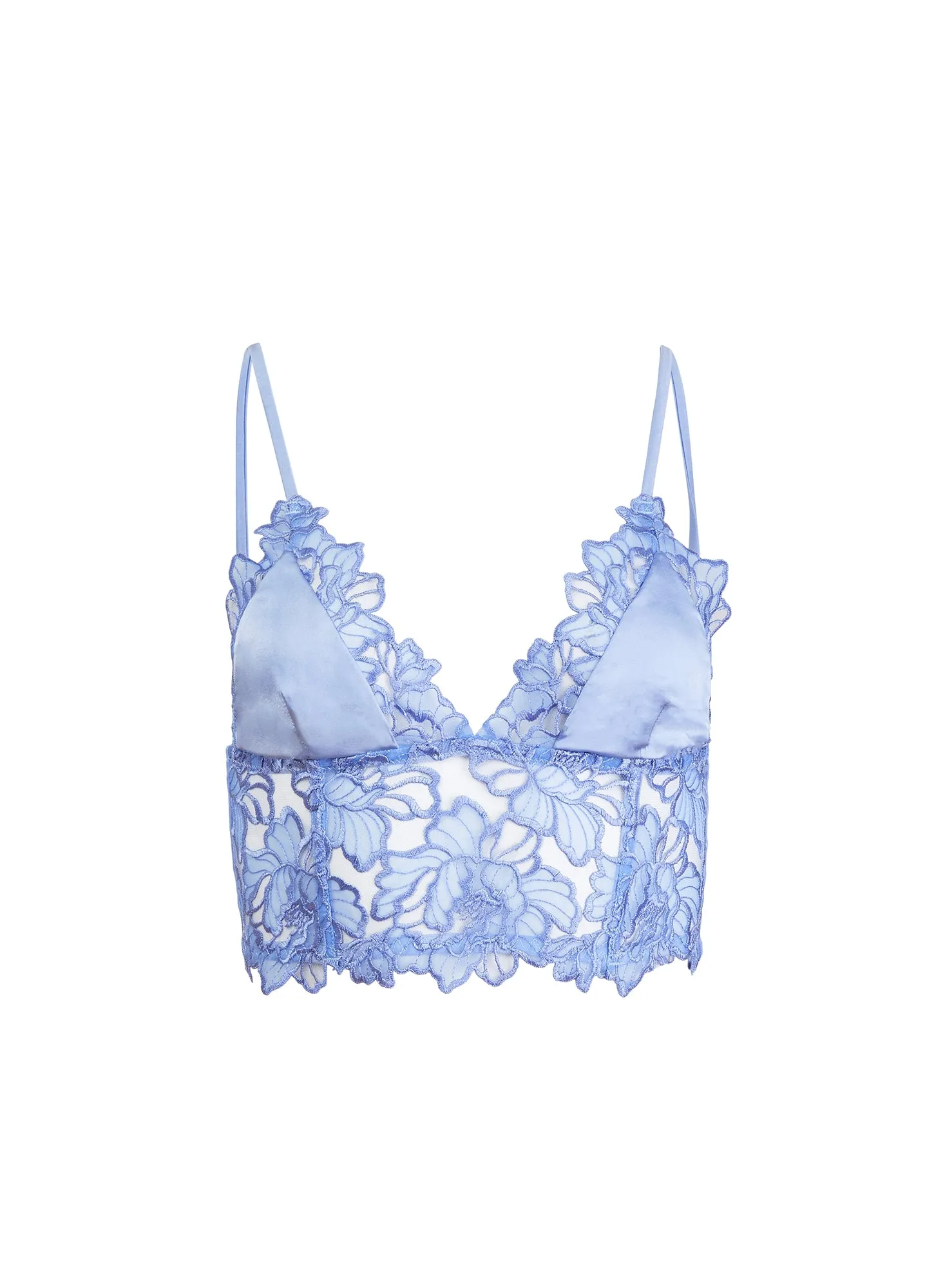 Whitney Embroidery Longline Triangle Bra sold by Fleur du Mal product image thumbnail 3