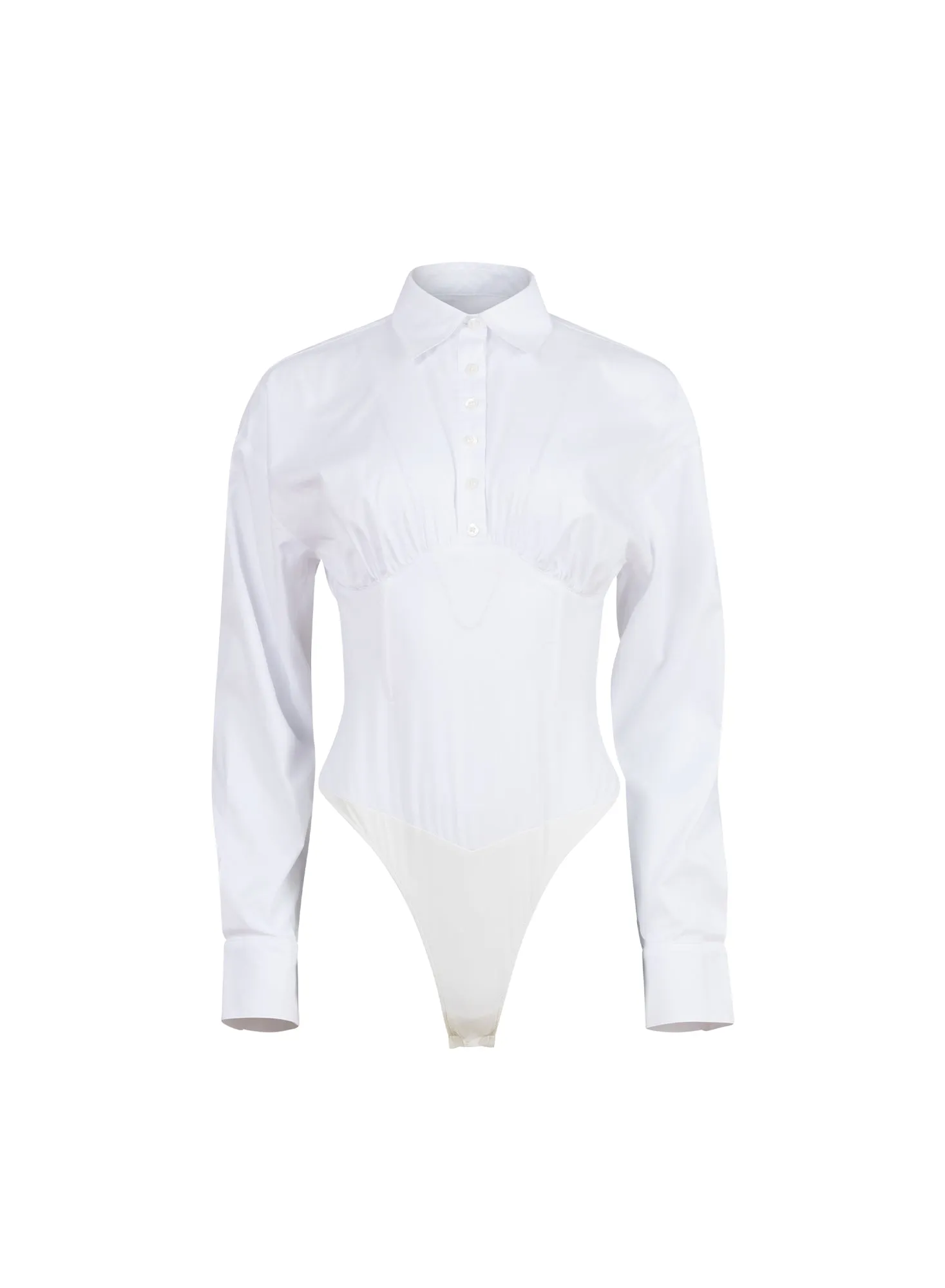 Poplin Button Down Bodysuit sold by Fleur du Mal product image thumbnail 4