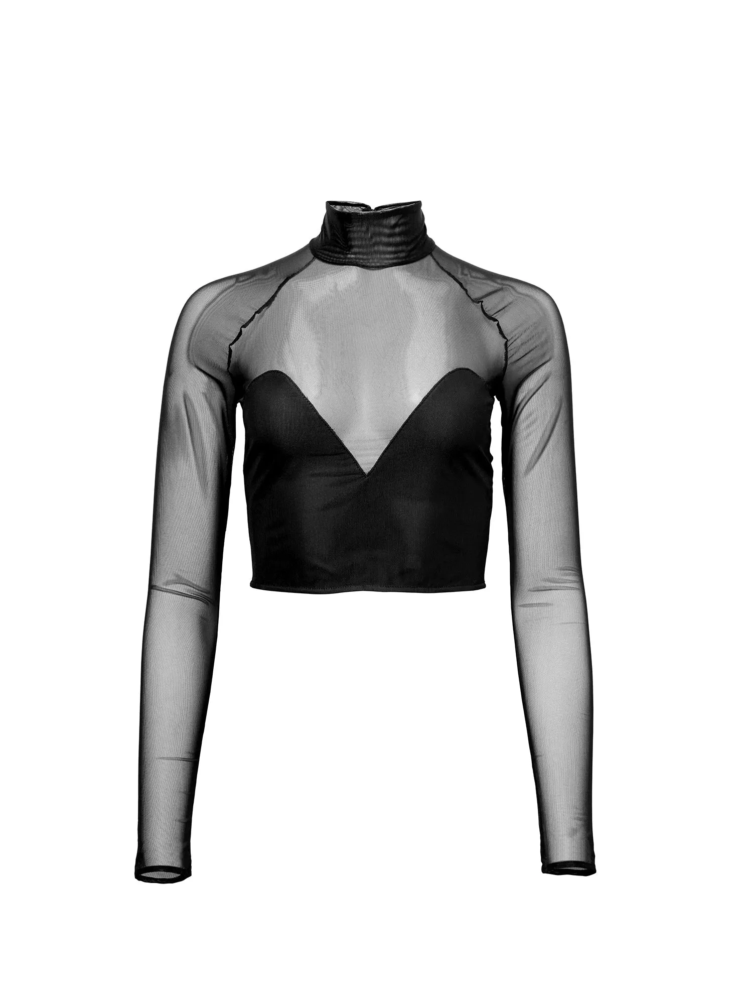 Mesh Mock Neck Top sold by Fleur du Mal product image thumbnail 4