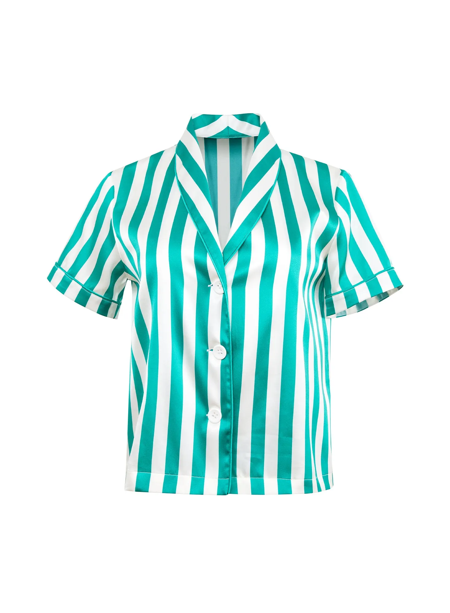 Riviera Stripe PJ Top sold by Fleur du Mal product image thumbnail 3
