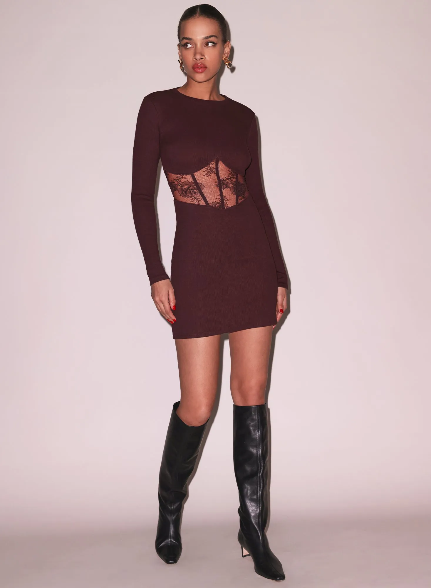 Rib & Bouquet Lace Boned Dress sold by Fleur du Mal product image thumbnail 2