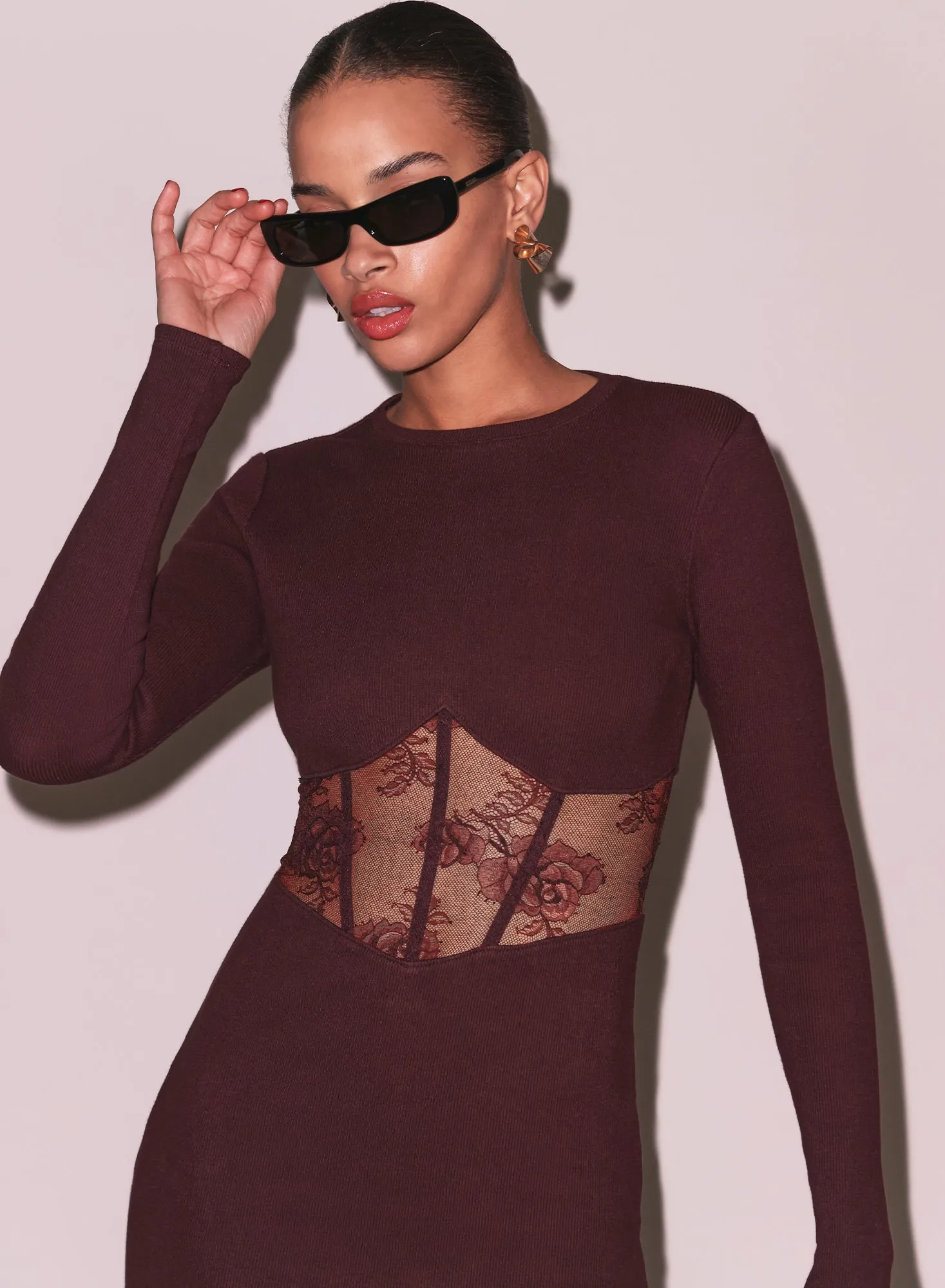 Rib & Bouquet Lace Boned Dress sold by Fleur du Mal product image thumbnail 3
