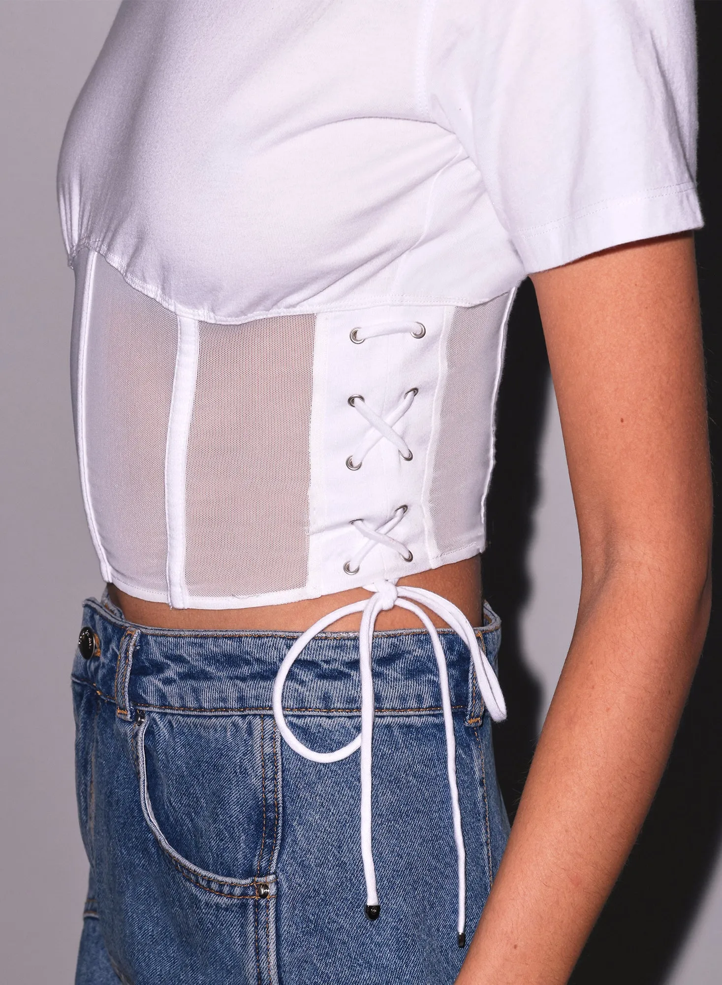 Sabrina Corset T-Shirt sold by Fleur du Mal product image thumbnail 5