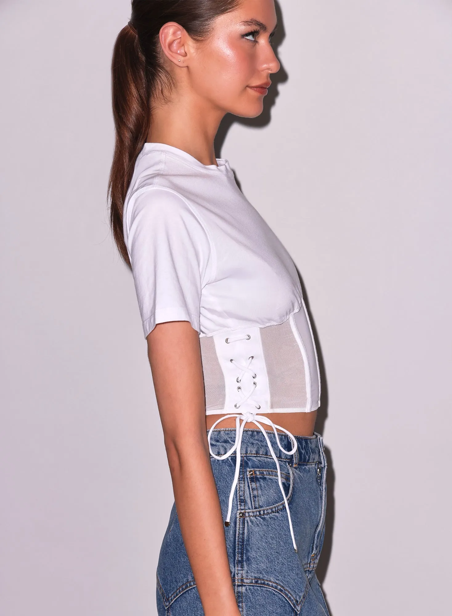 Sabrina Corset T-Shirt sold by Fleur du Mal product image thumbnail 2