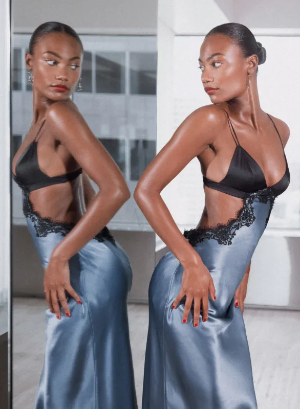 Silk & Lace Cutout Slip sold by Fleur du Mal