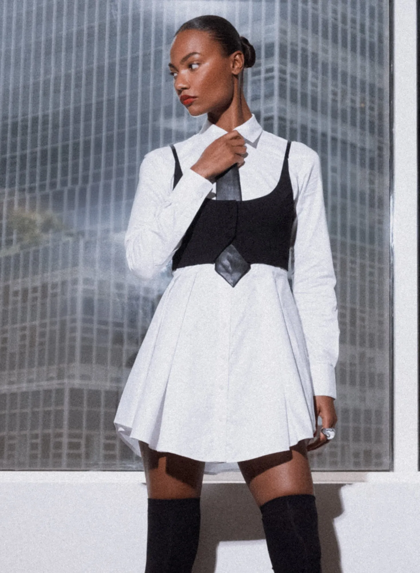 Zoe Shirt Dress sold by Fleur du Mal
