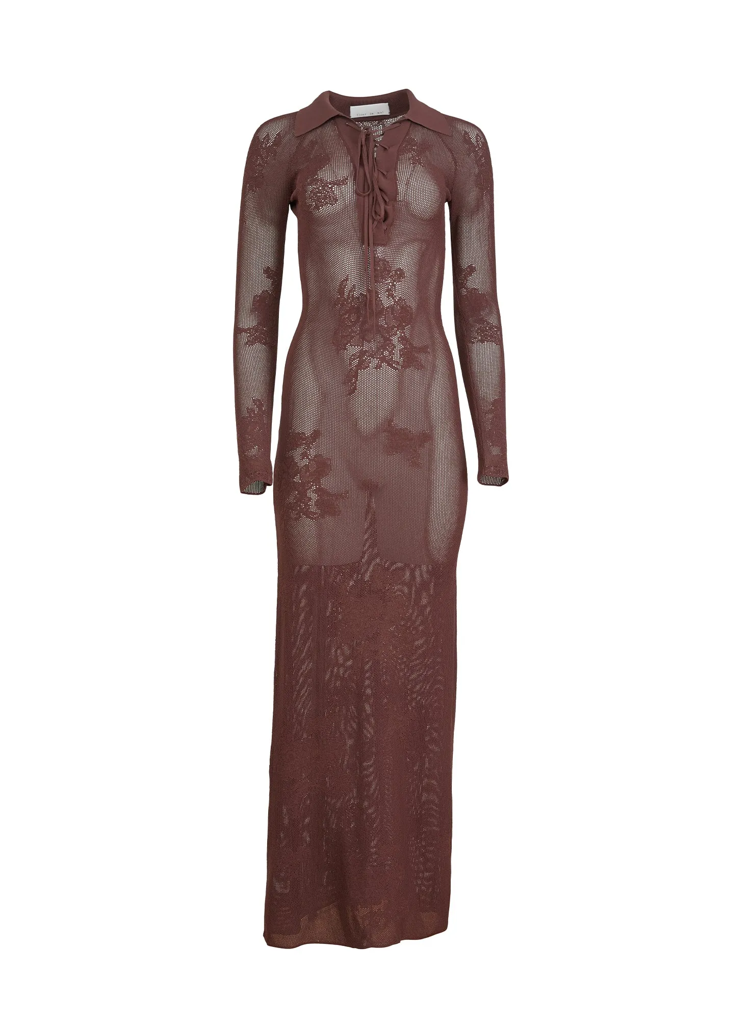 Lace Pointelle Long Sleeve Dress sold by Fleur du Mal product image thumbnail 3