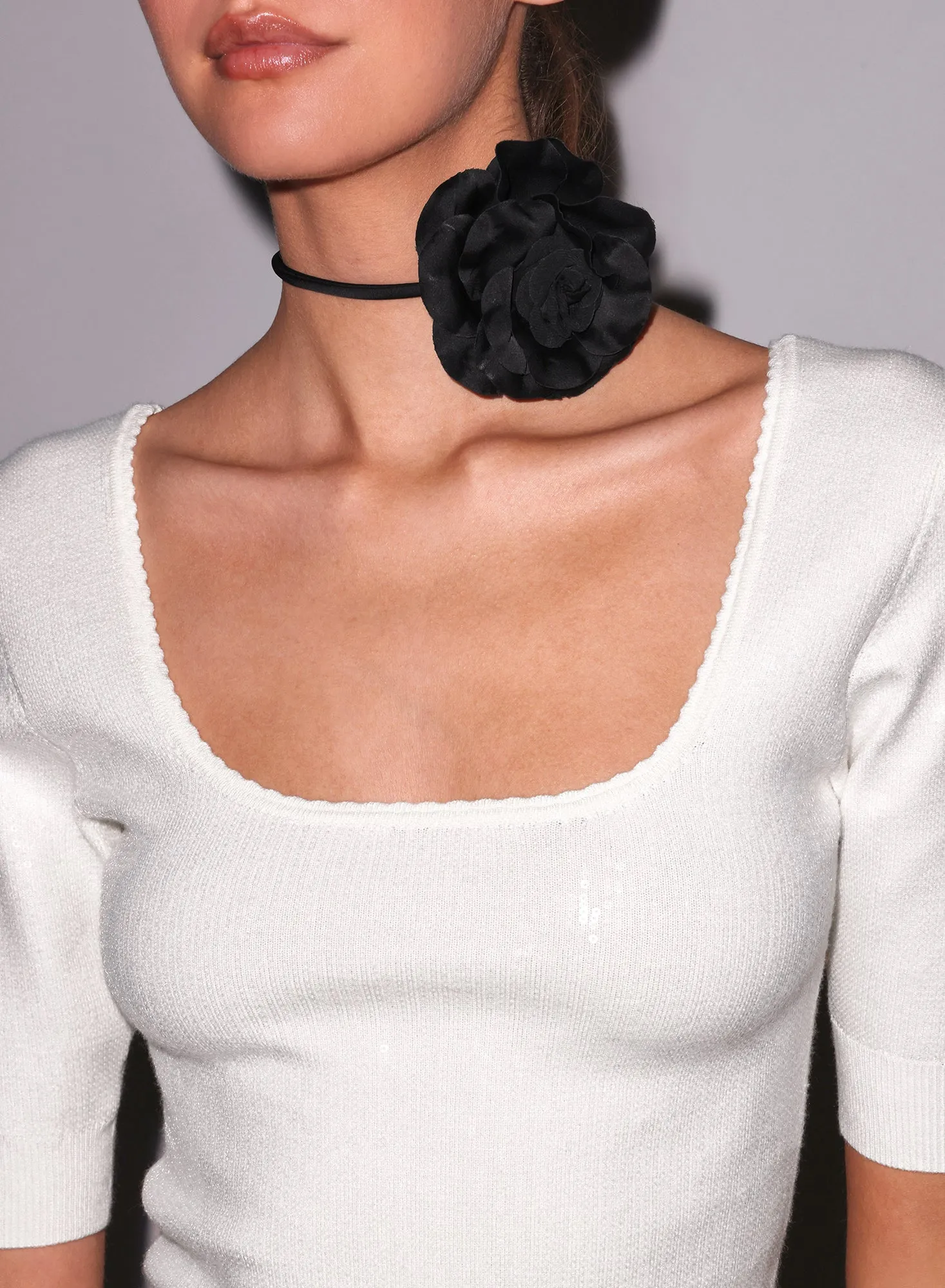 Sequin Knit Scoop Neck Top sold by Fleur du Mal product image thumbnail 3