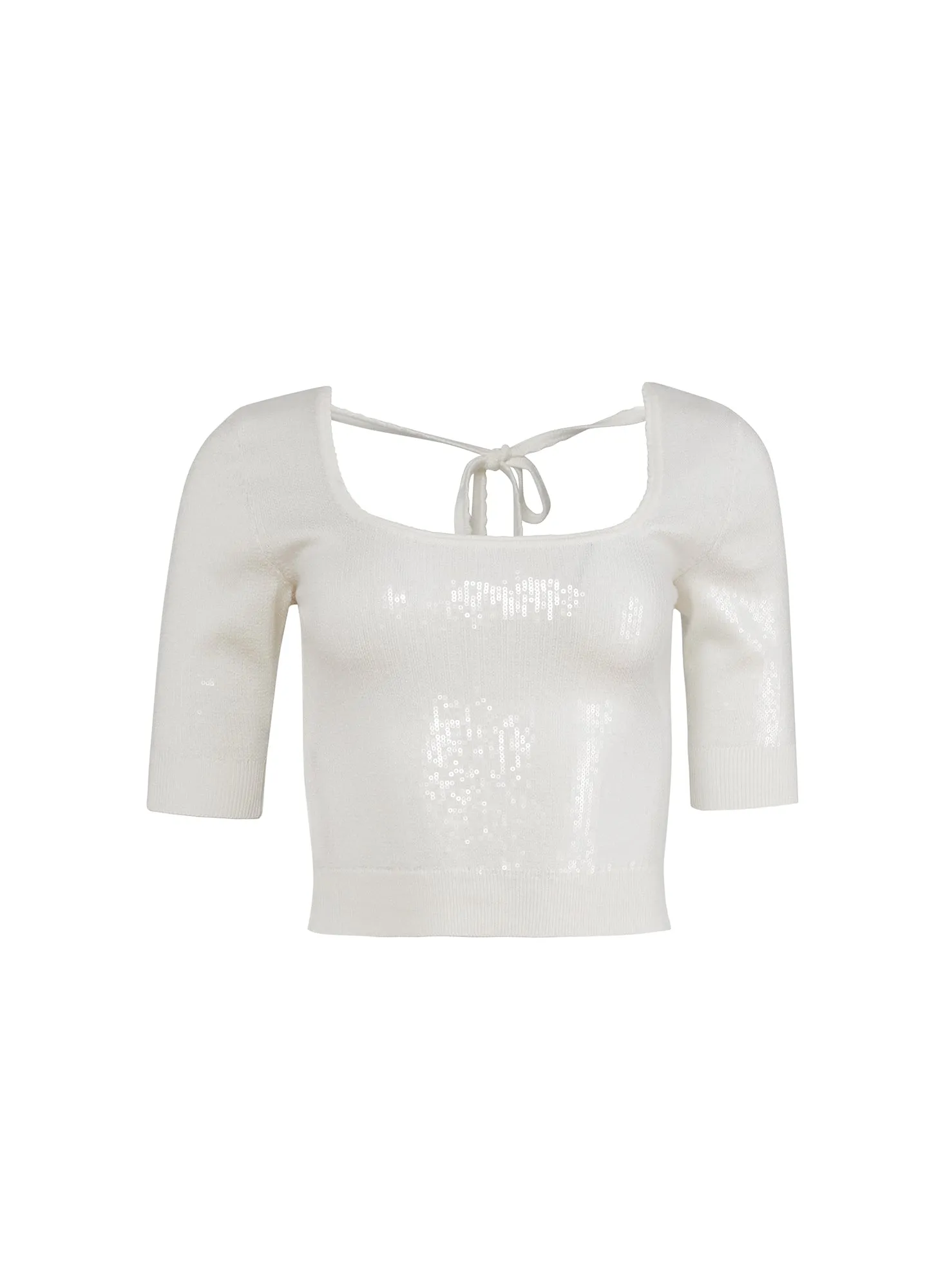 Sequin Knit Scoop Neck Top sold by Fleur du Mal product image thumbnail 4