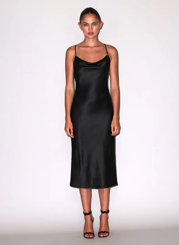 Silk Cowl Slip Dress made by Fleur du Mal