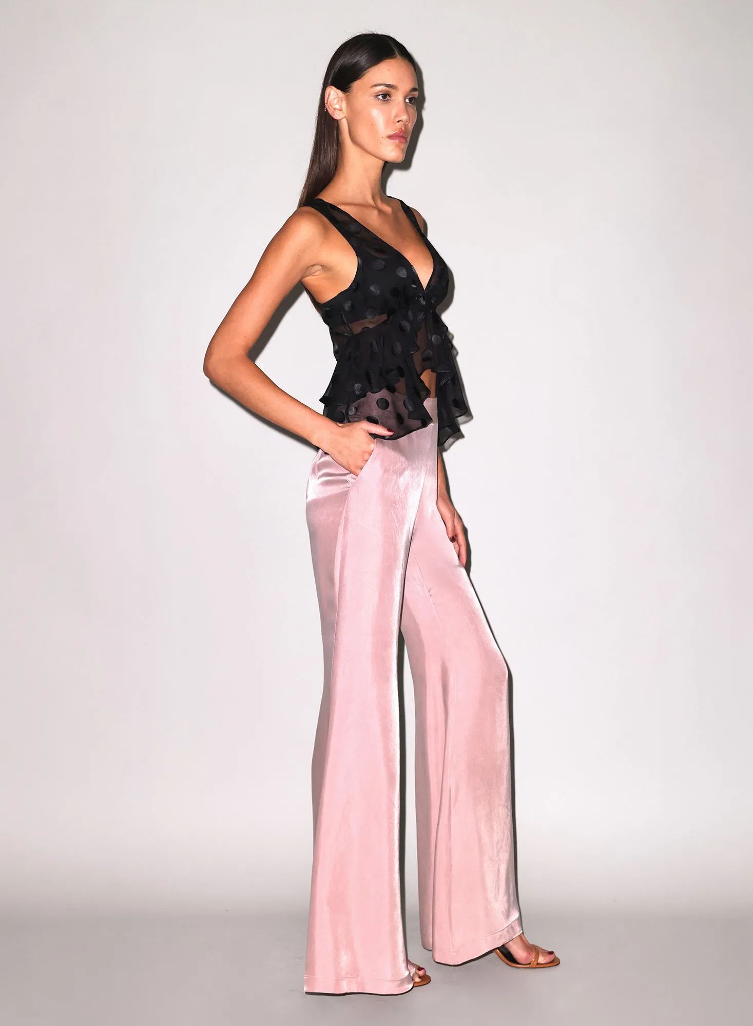 Luxe Twill Flare Pant sold by Fleur du Mal product image thumbnail 5