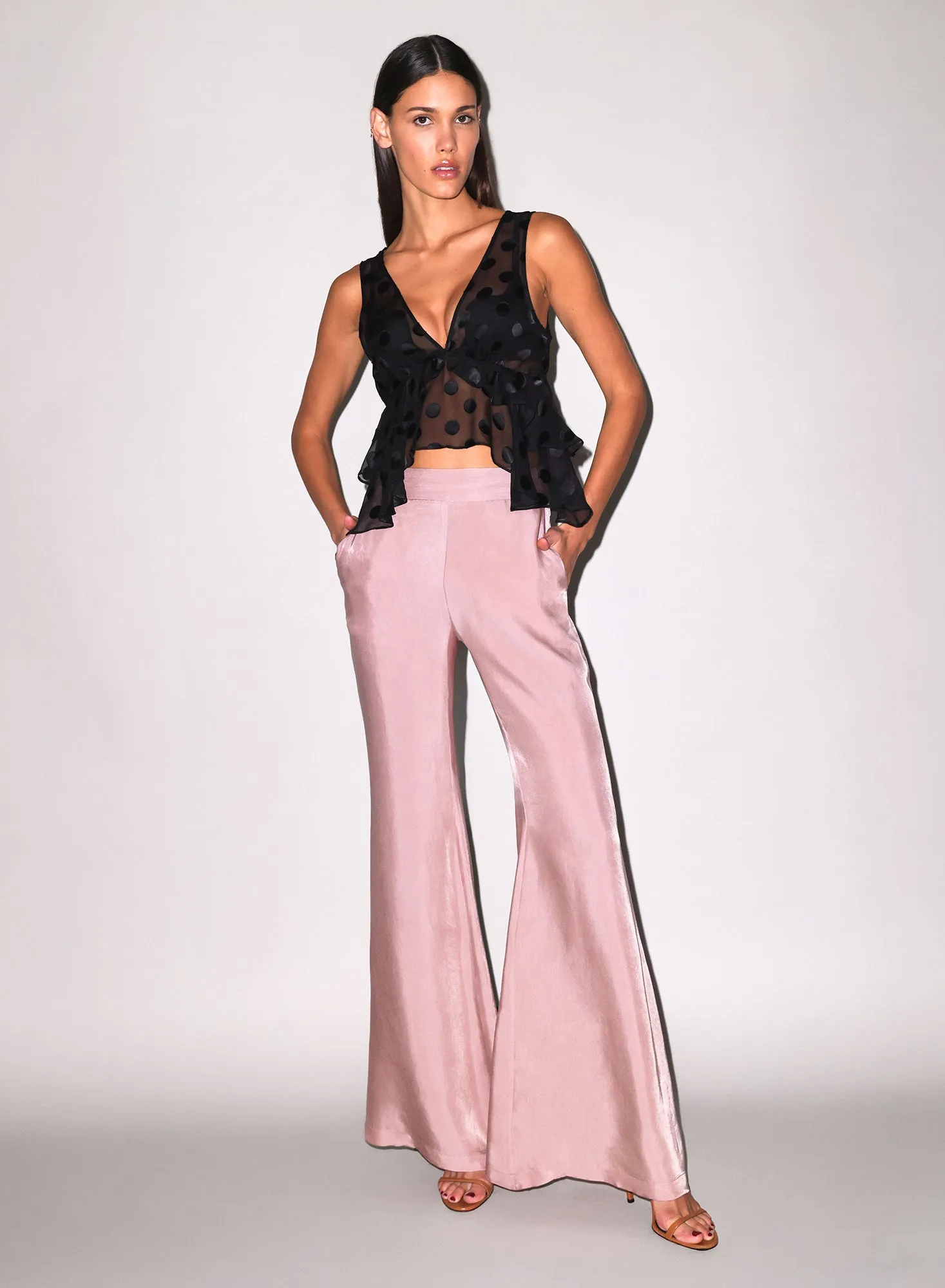 Luxe Twill Flare Pant sold by Fleur du Mal product image thumbnail 3