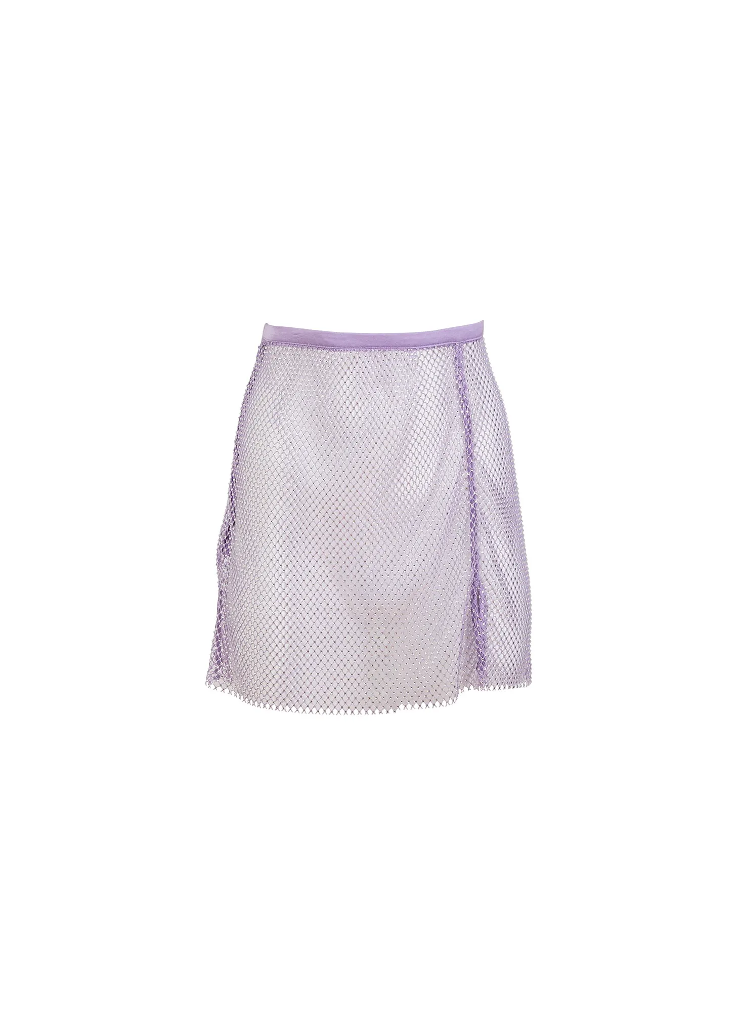 Rhinestone Fishnet Mini Skirt sold by Fleur du Mal product image thumbnail 4