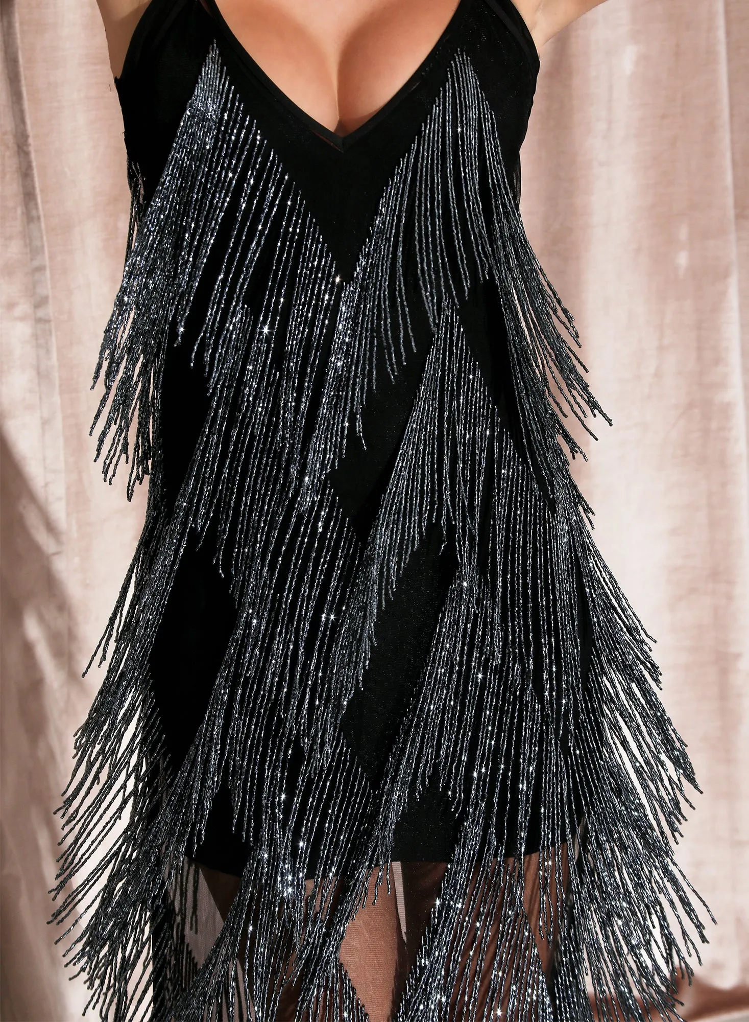 Beaded Fringe Dress with Slip sold by Fleur du Mal product image thumbnail 5