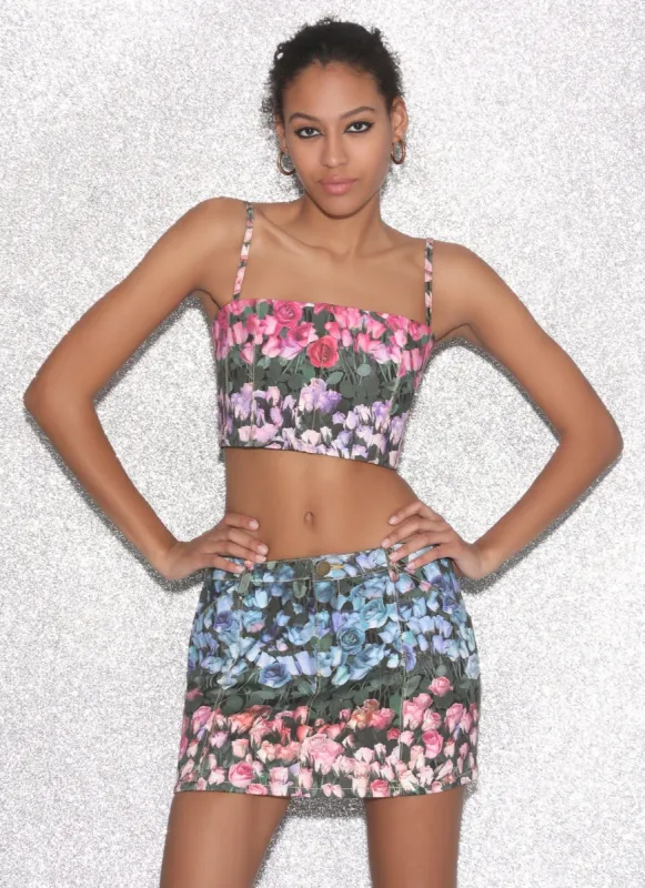 Rose Stripe Denim Top sold by Fleur du Mal