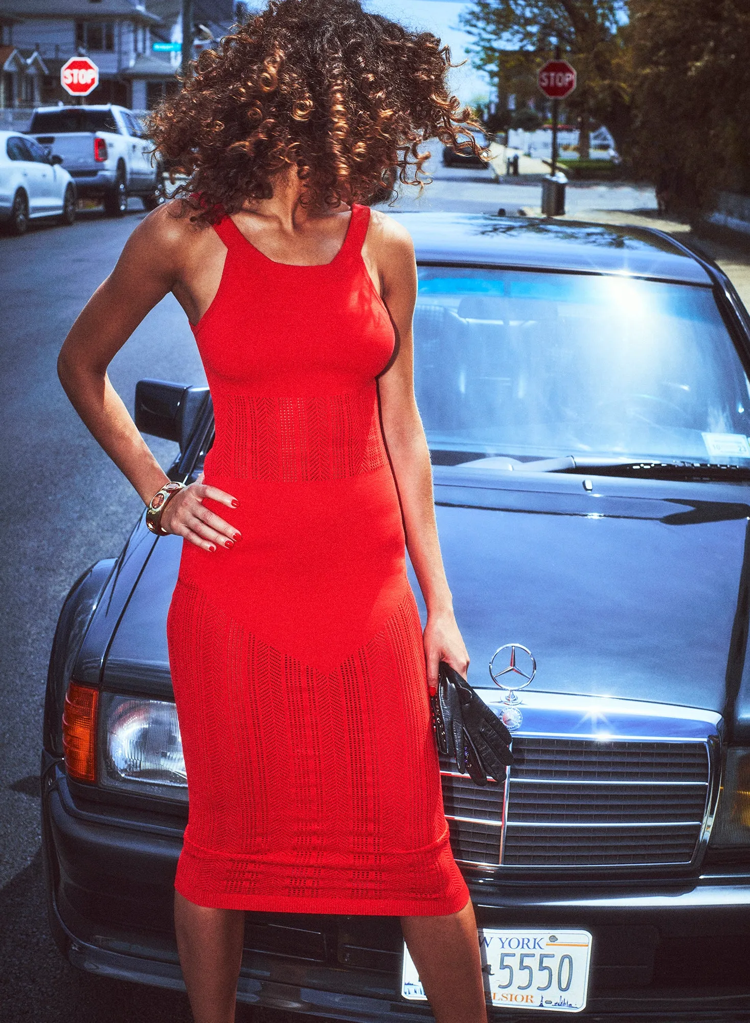 Linear Pointelle Knit Dress sold by Fleur du Mal product image thumbnail 5