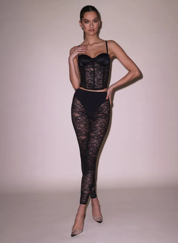 Lace & Jersey Legging sold by Fleur du Mal
