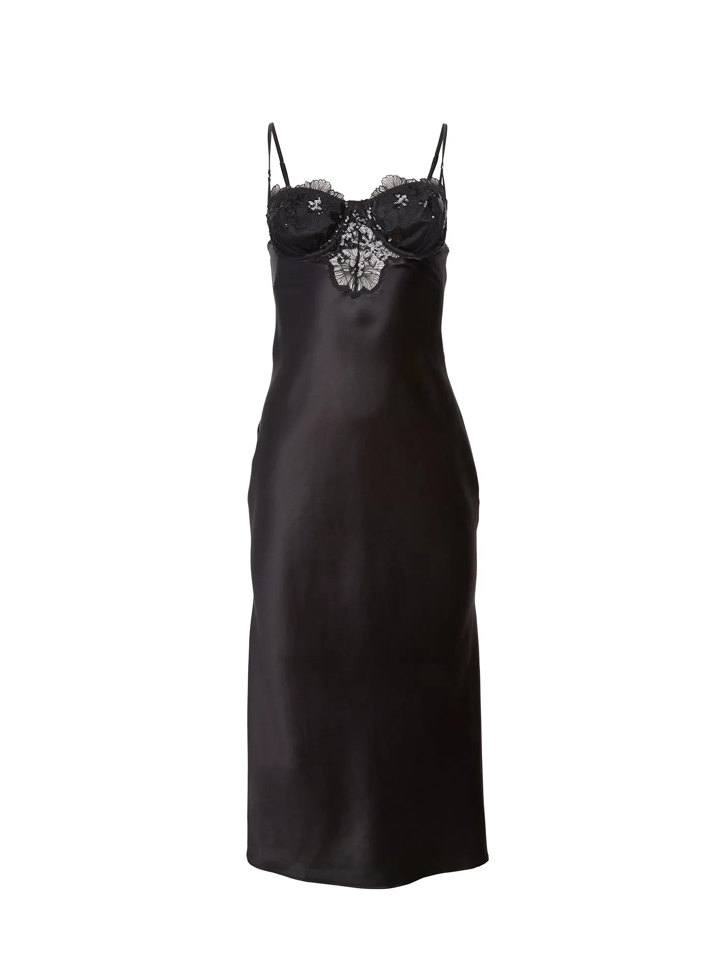 Sequin Violet Embroidery Slip Dress sold by Fleur du Mal product image thumbnail 4