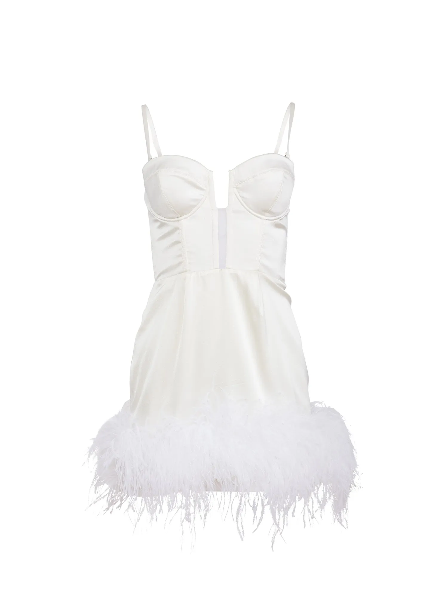 Feather Embellished Bustier Dress sold by Fleur du Mal product image thumbnail 4