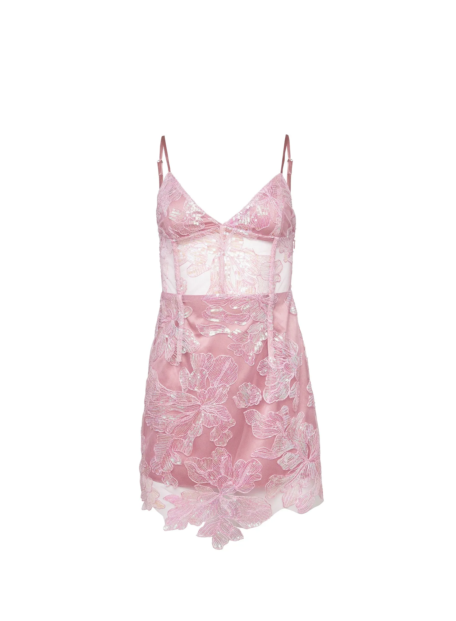 Sequin Floral Embroidered Mini Dress sold by Fleur du Mal product image thumbnail 4