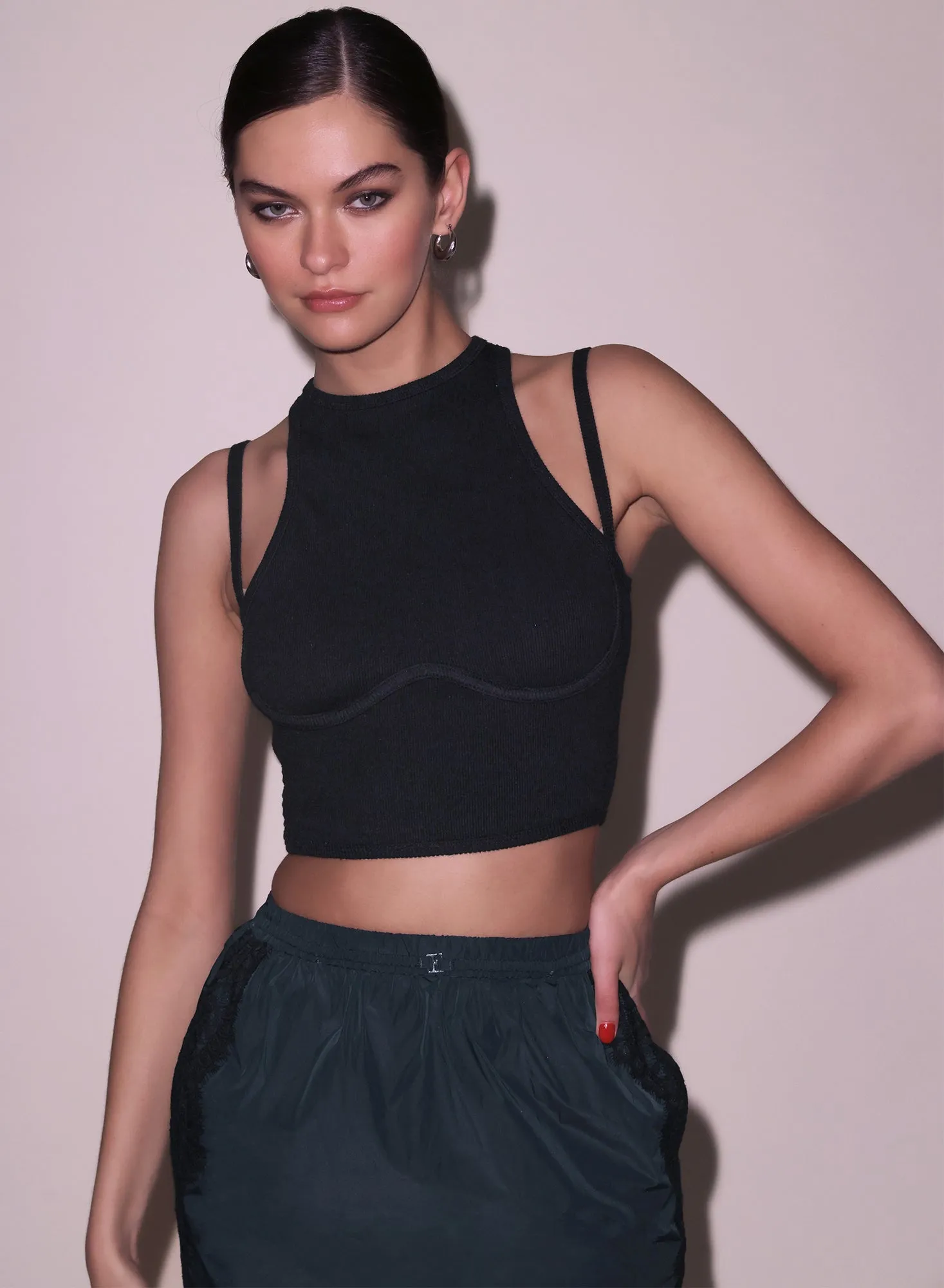 Strappy Ribbed Tank sold by Fleur du Mal product image thumbnail 5