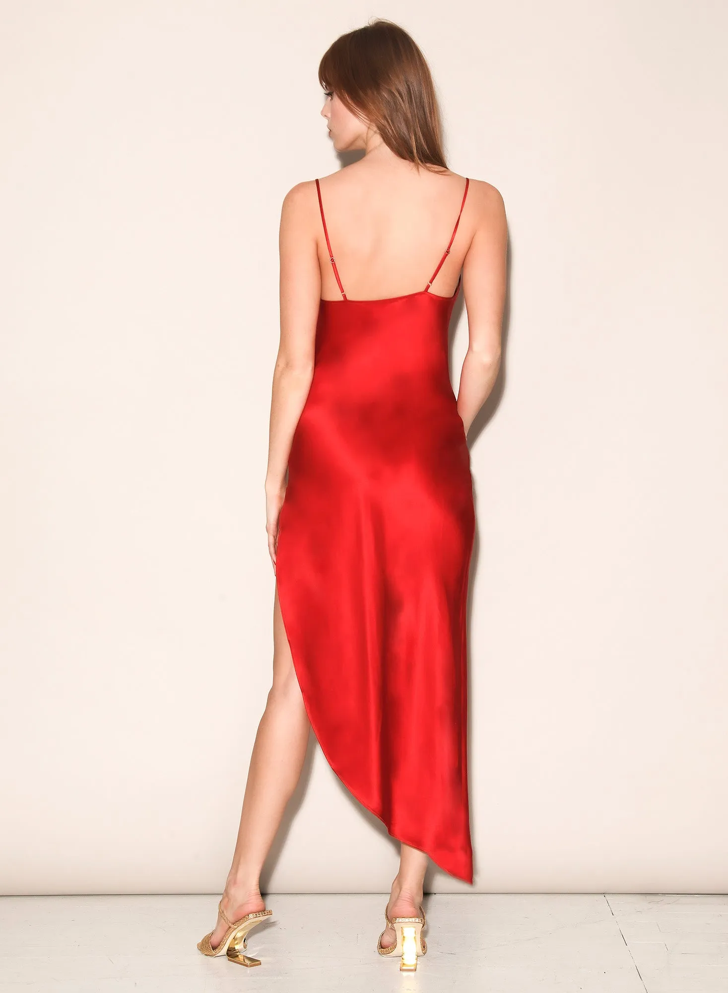 Cowl Neck Slip Dress with High Slit sold by Fleur du Mal product image thumbnail 5