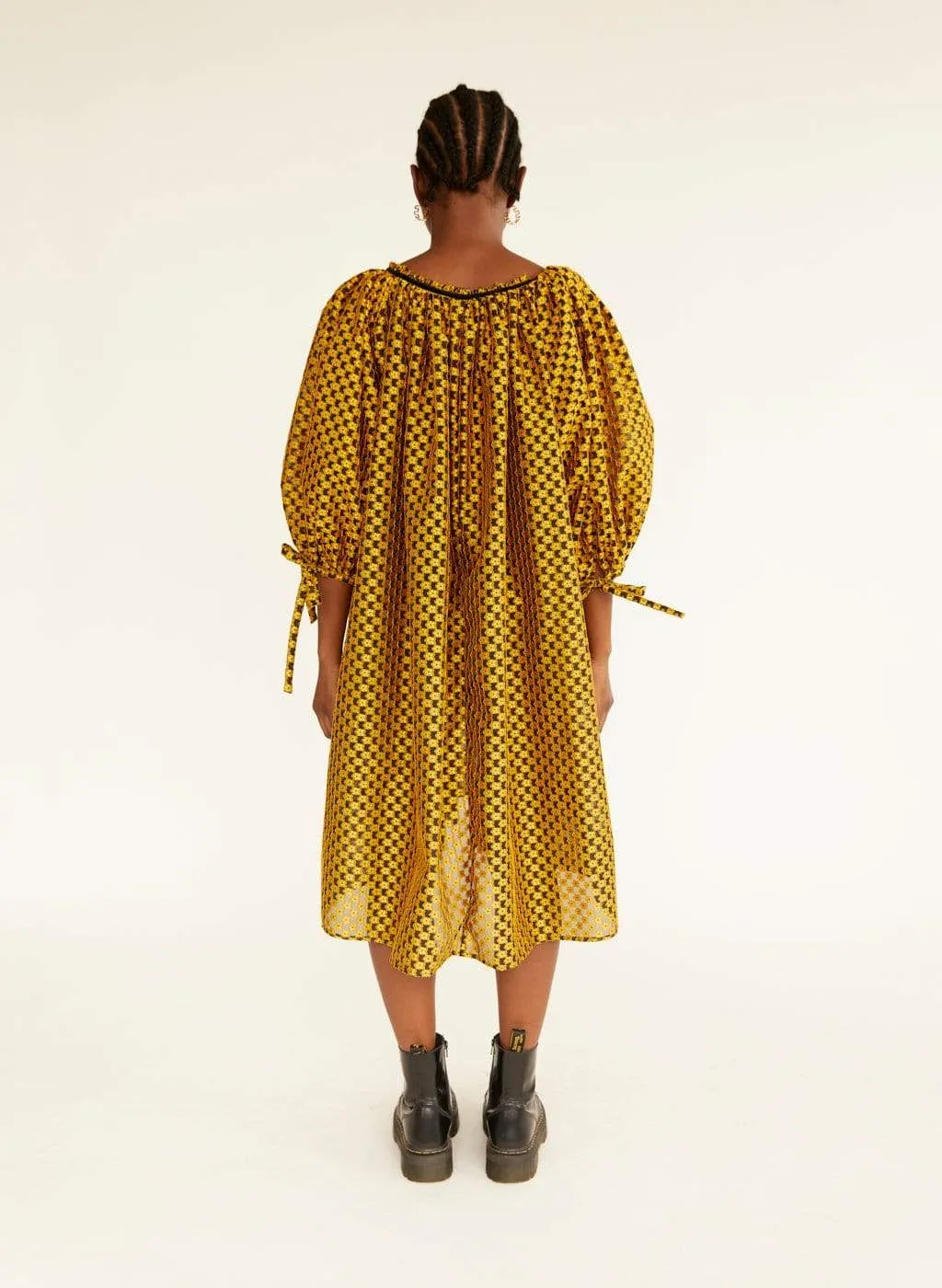 Gold Daisy Madlyn Dress sold by Eliza Faulkner product image thumbnail 3