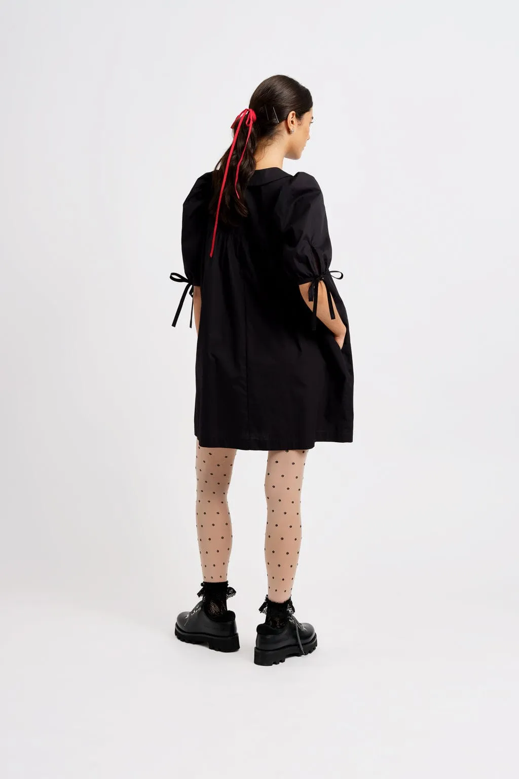 Evelyn Poplin Dress Black sold by Eliza Faulkner product image thumbnail 3