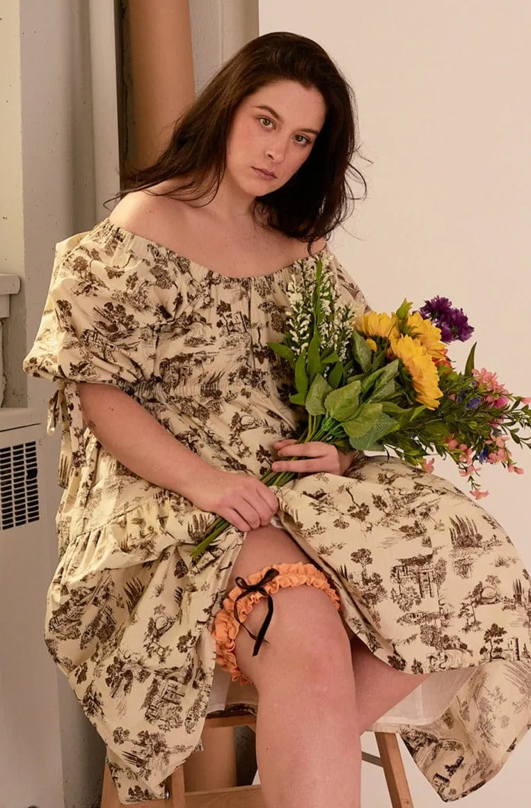 Scrunchie Garter Melon Linen sold by Eliza Faulkner product image thumbnail 5