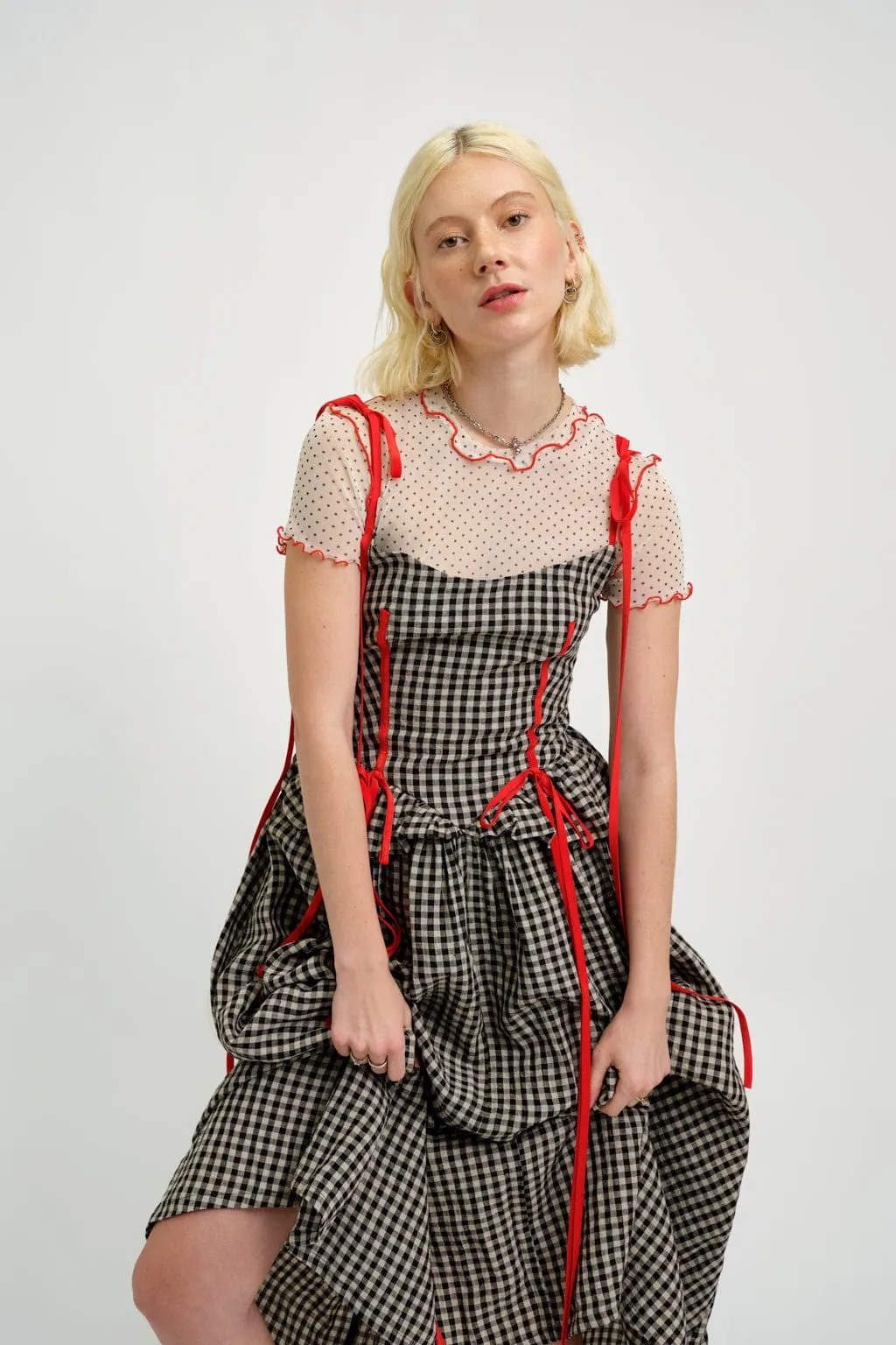 Tessa Dress Gingham Linen sold by Eliza Faulkner product image thumbnail 3