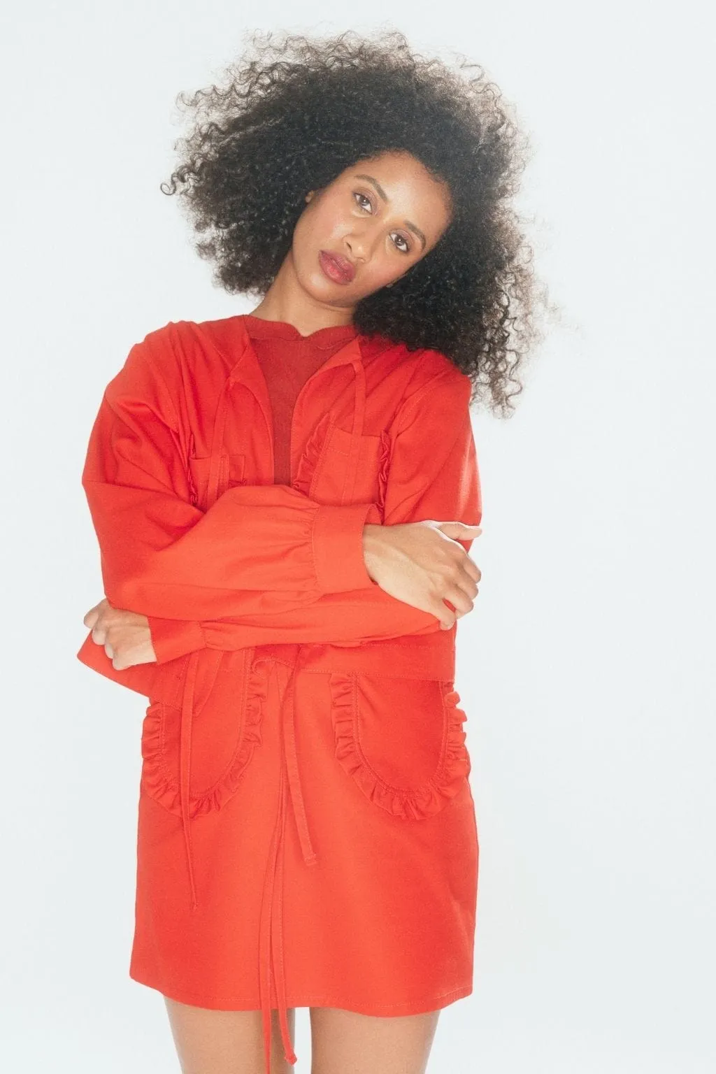 Tate Skirt Red Twill sold by Eliza Faulkner product image thumbnail 3