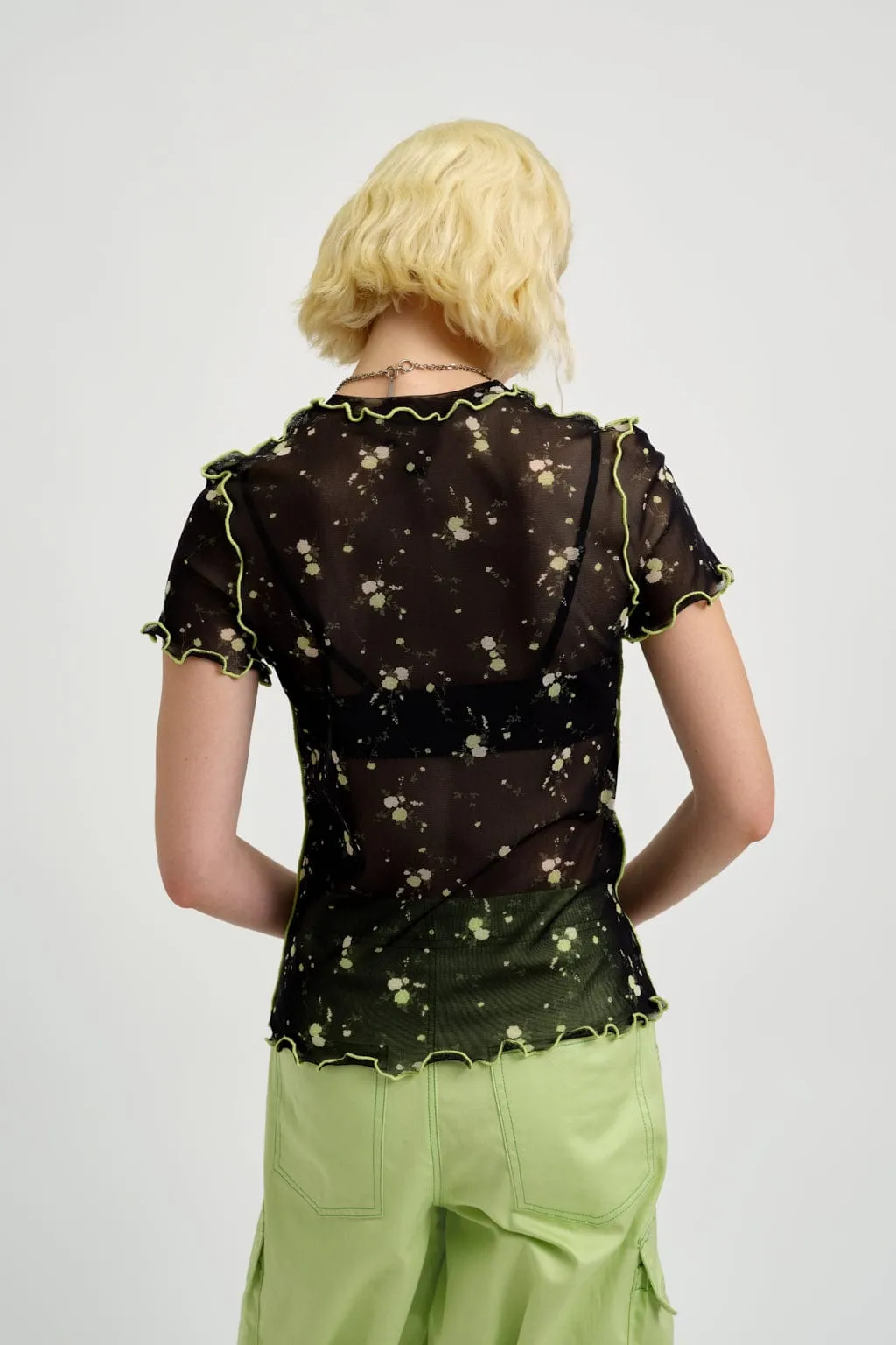 Remy Tee Black Floral Mesh sold by Eliza Faulkner product image thumbnail 3