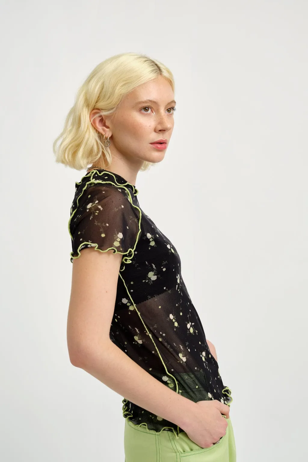 Remy Tee Black Floral Mesh sold by Eliza Faulkner product image thumbnail 2
