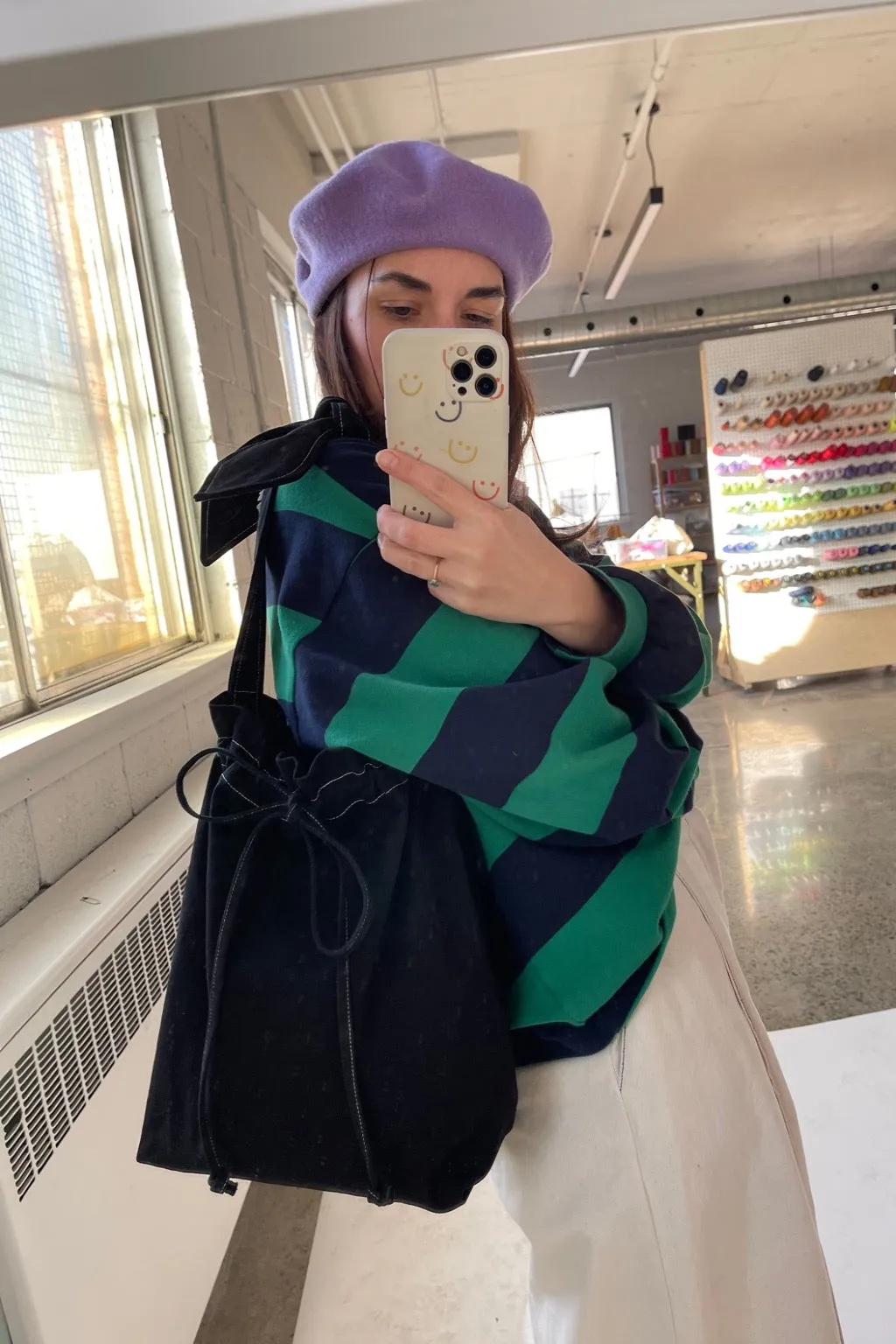 Bunni Tote Bag Black Twill sold by Eliza Faulkner product image thumbnail 2