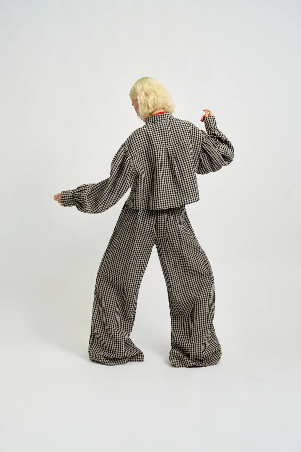 Tabitha Shirt Gingham Linen sold by Eliza Faulkner product image thumbnail 4