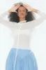 Imperfect Longsleeve Rib Tee White sold by Eliza Faulkner