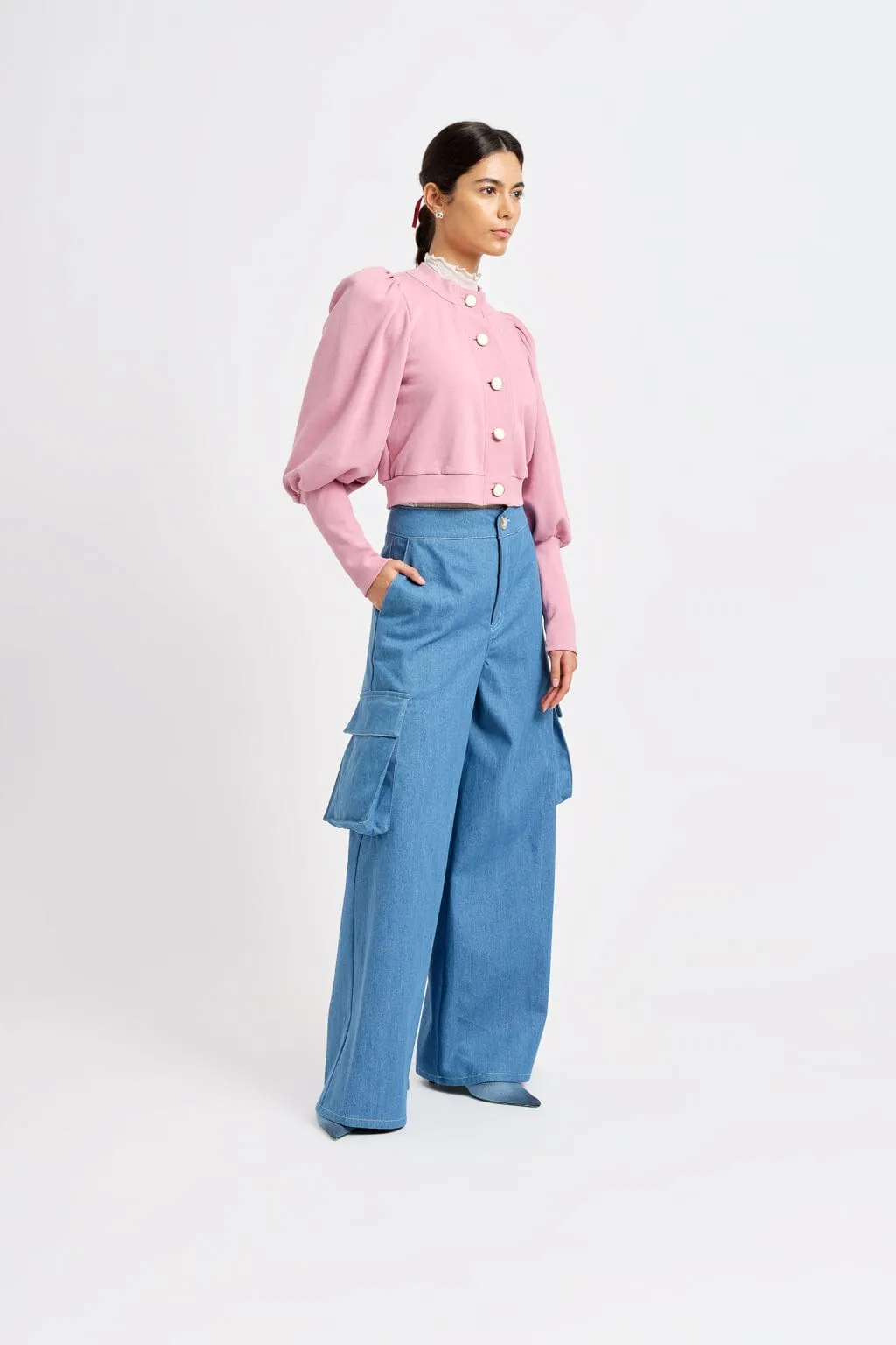 Cargo Pant Blue Denim Twill sold by Eliza Faulkner product image thumbnail 2