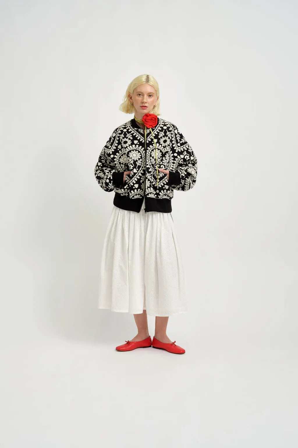 Frida Jacket Black & White Jaquard sold by Eliza Faulkner product image thumbnail 3