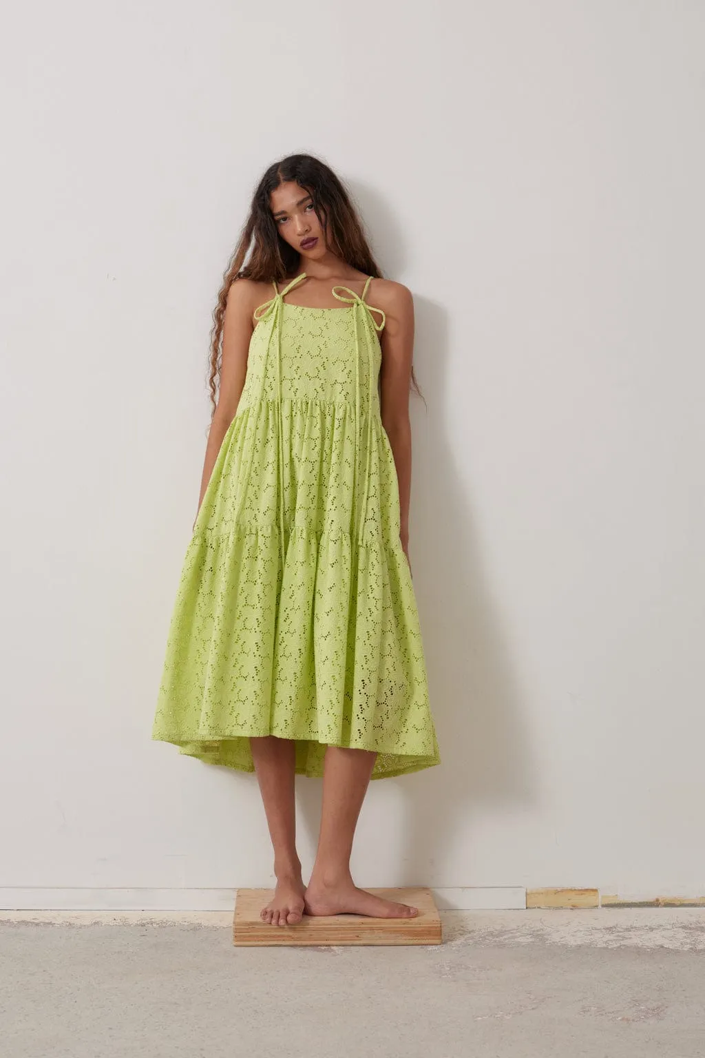 Cece Dress Pear Eyelet sold by Eliza Faulkner