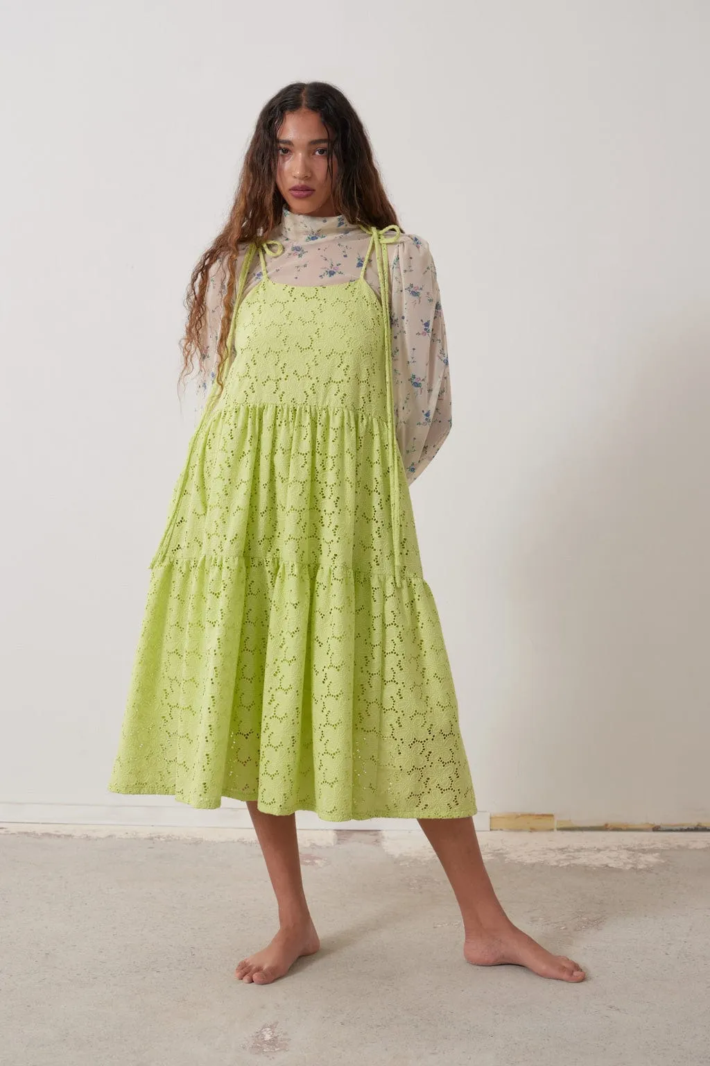 Cece Dress Pear Eyelet sold by Eliza Faulkner product image thumbnail 3