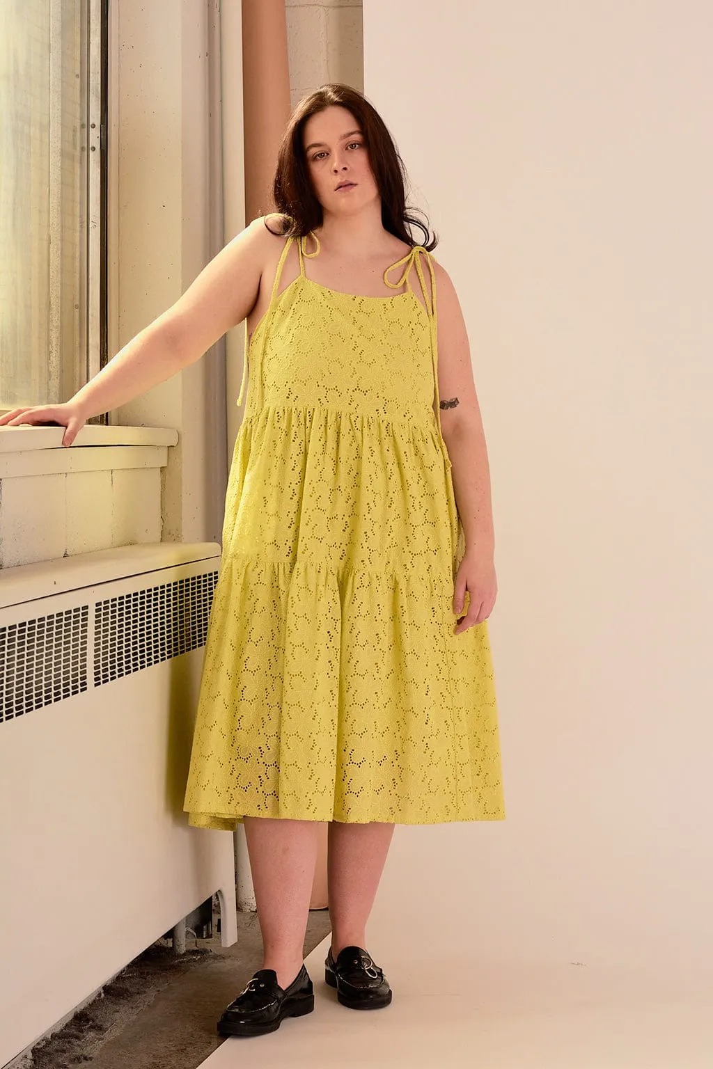Cece Dress Pear Eyelet sold by Eliza Faulkner product image thumbnail 5